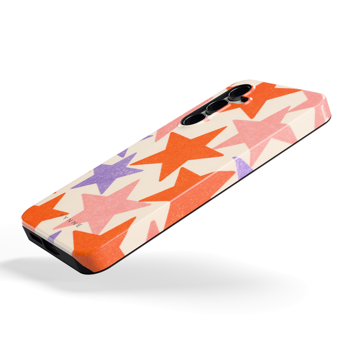 Grote sterren hoesje voor Galaxy S24 FE, schuin