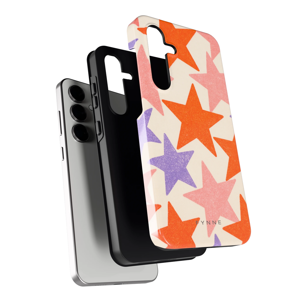 Grote sterren hoesje voor Galaxy S24 FE, los van de telefoon