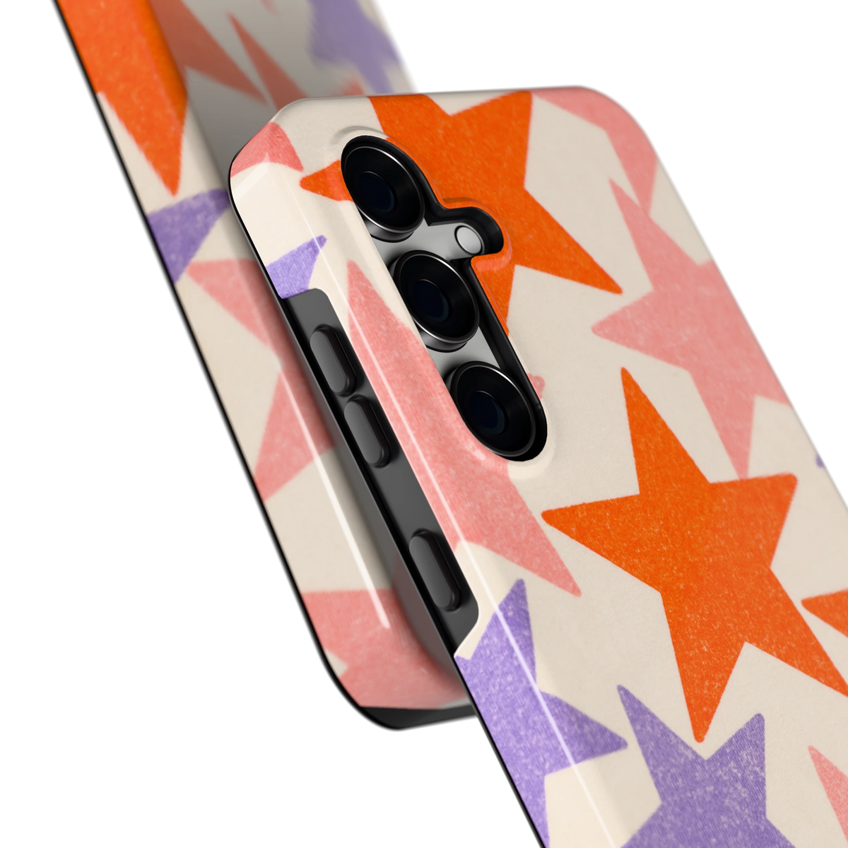 Grote sterren hoesje voor Galaxy S24 FE, close-up