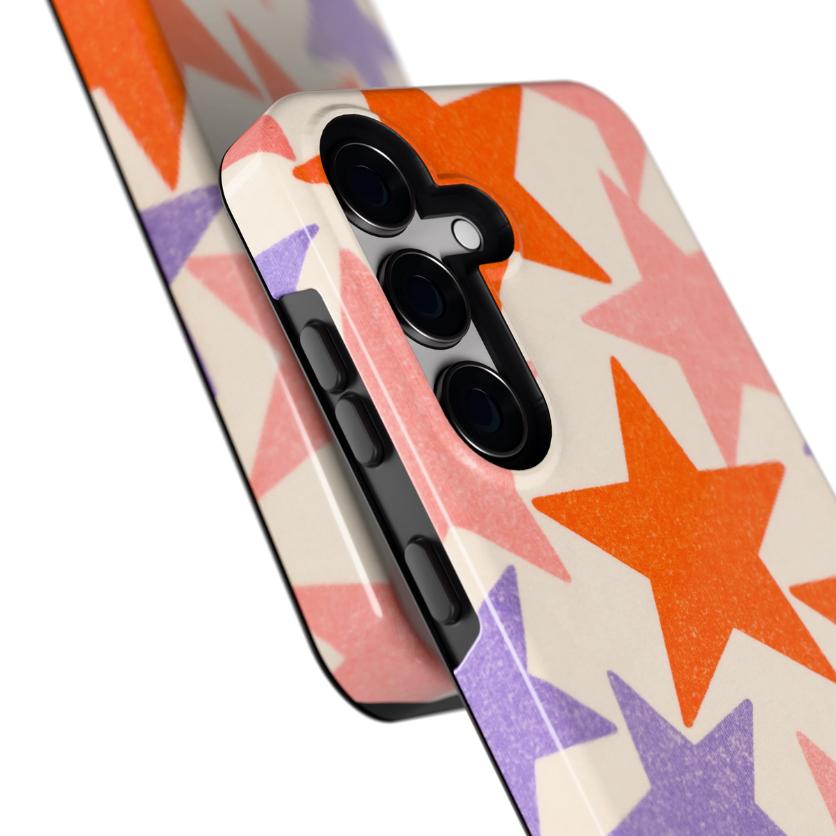 Grote sterren hoesje voor Galaxy S24, close-up