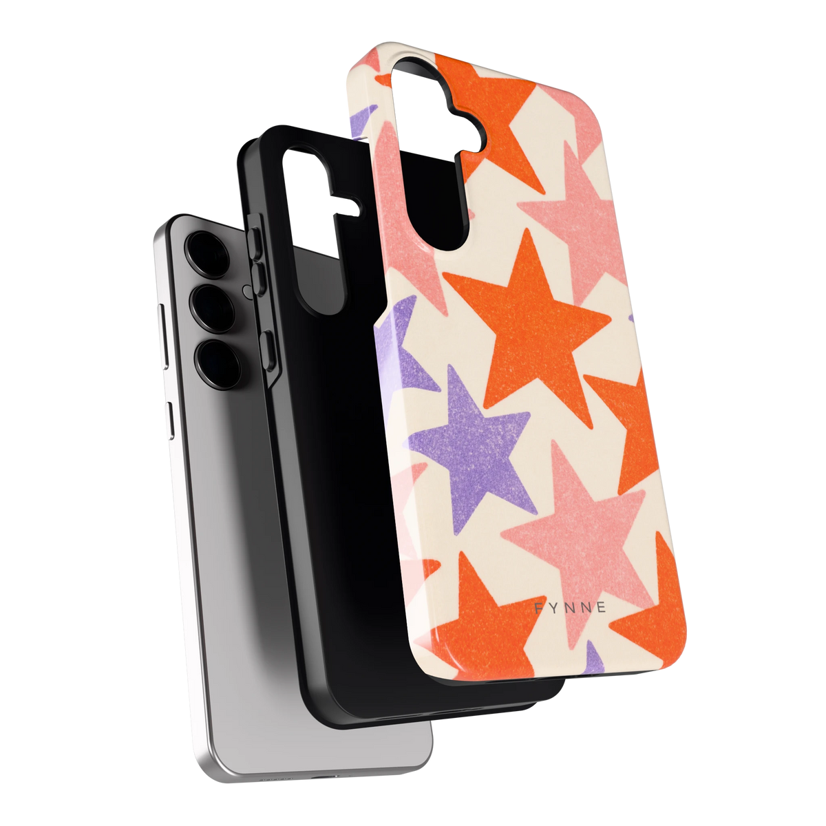 Grote sterren hoesje voor Galaxy S24+, los van de telefoon
