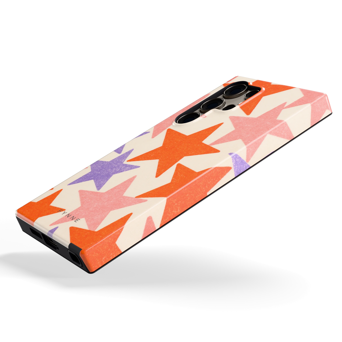 Grote sterren hoesje voor Galaxy S24 Ultra, schuin