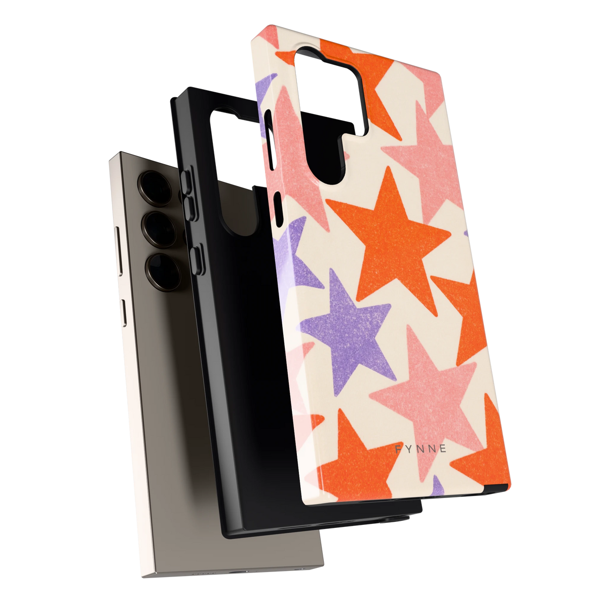 Grote sterren hoesje voor Galaxy S24 Ultra, los van de telefoon