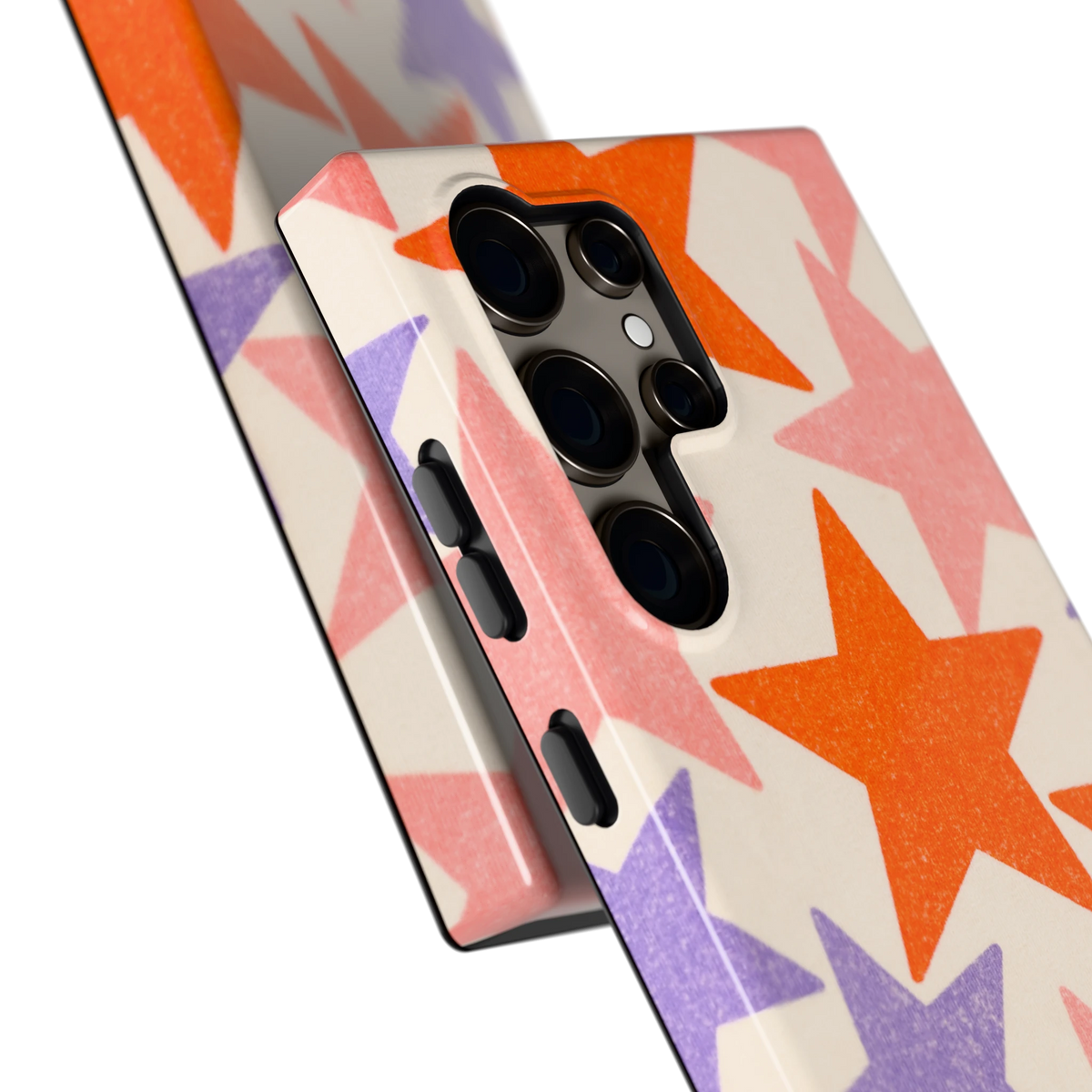 Grote sterren hoesje voor Galaxy S24 Ultra, close-up