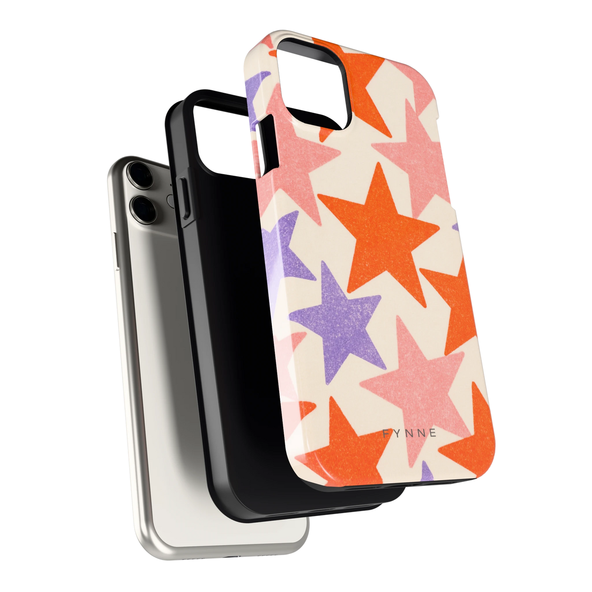 Grote sterren hoesje voor iPhone 11, los van de telefoon