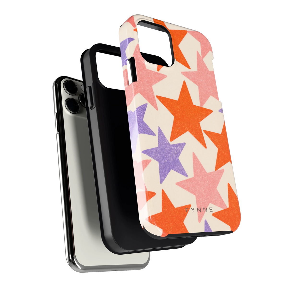 Grote sterren hoesje voor iPhone 11 Pro, los van de telefoon