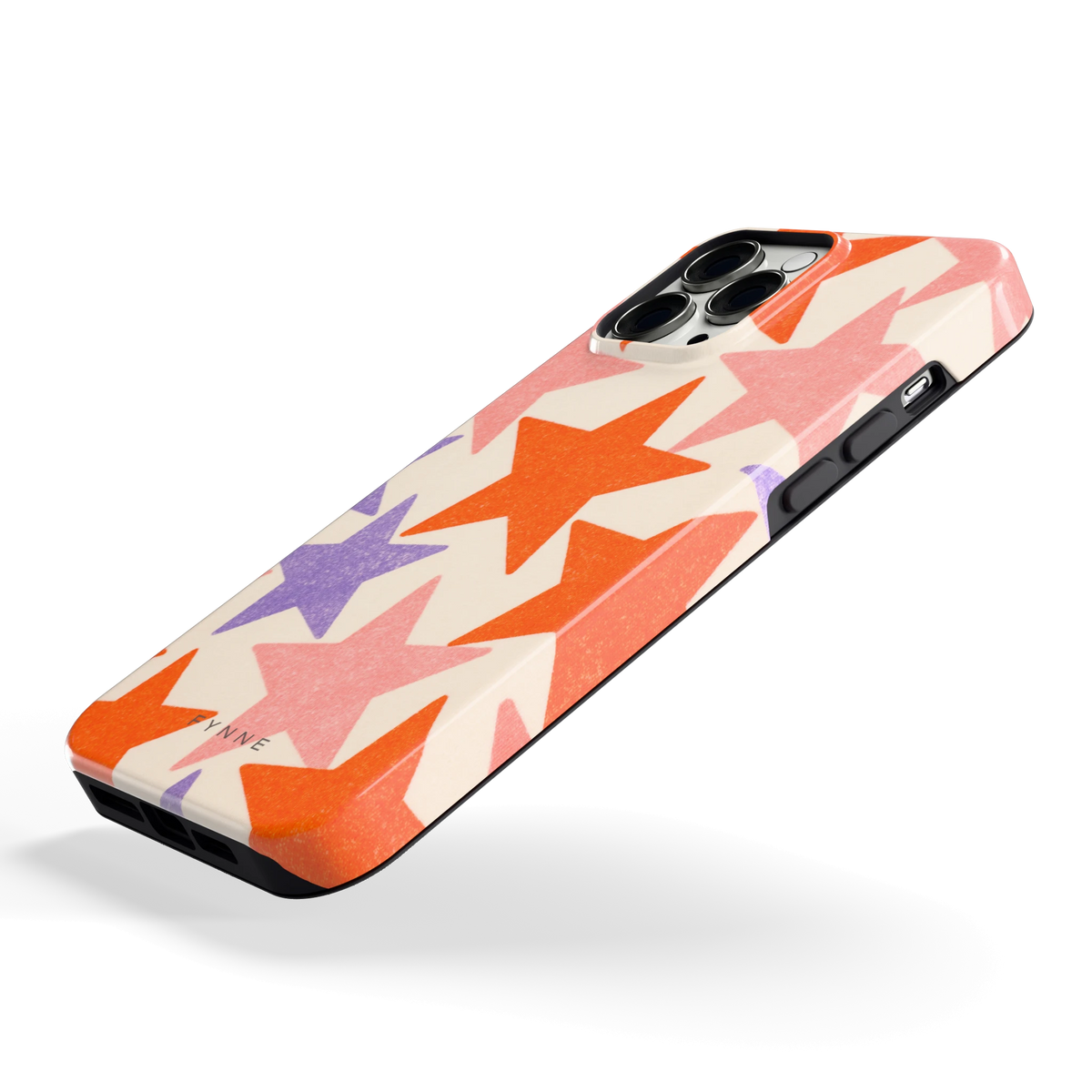 Grote sterren hoesje voor iPhone 13 Pro Max, schuin