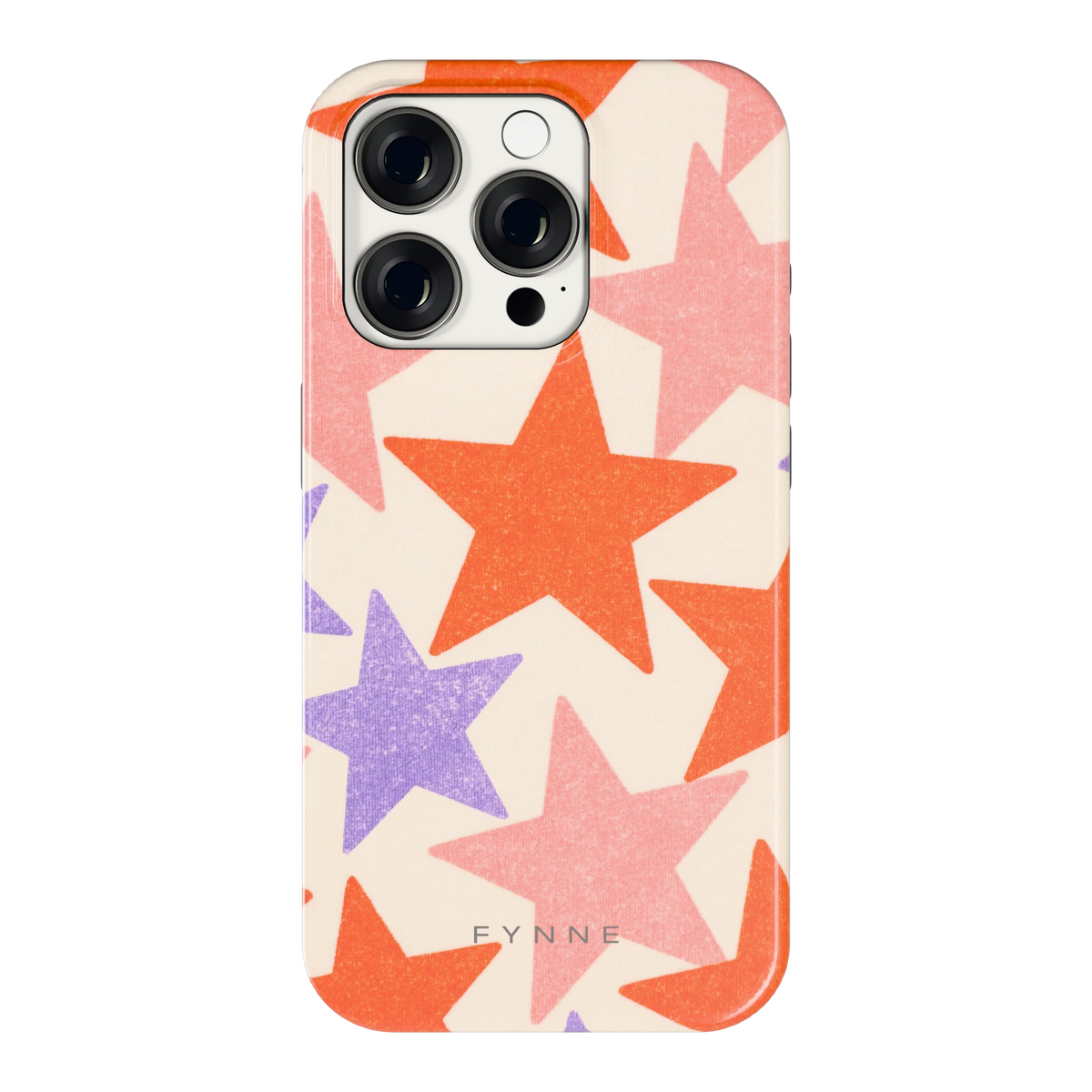 Grote sterren hoesje voor iPhone 15 Pro, achterkant