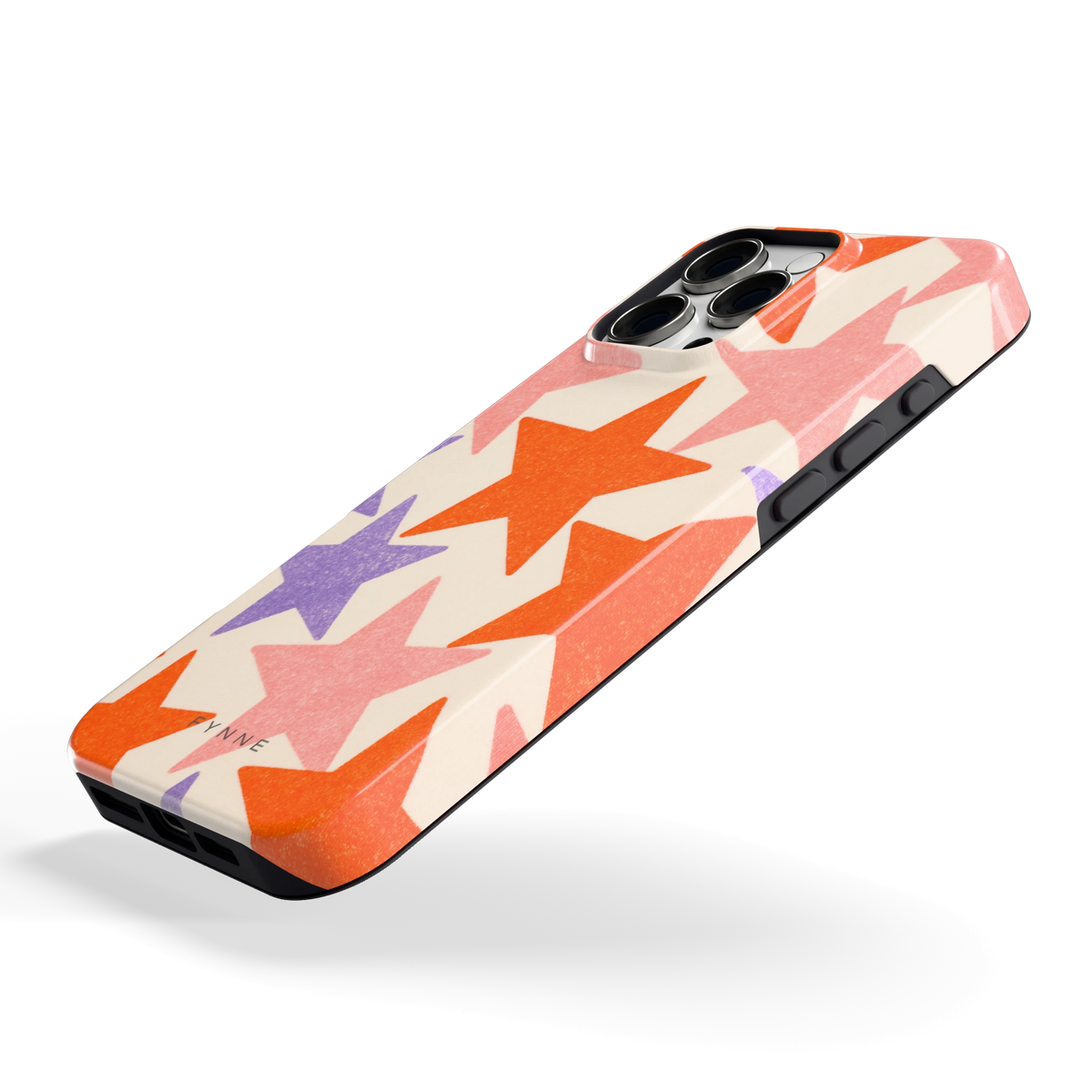 Grote sterren hoesje voor iPhone 16 Pro Max, schuin