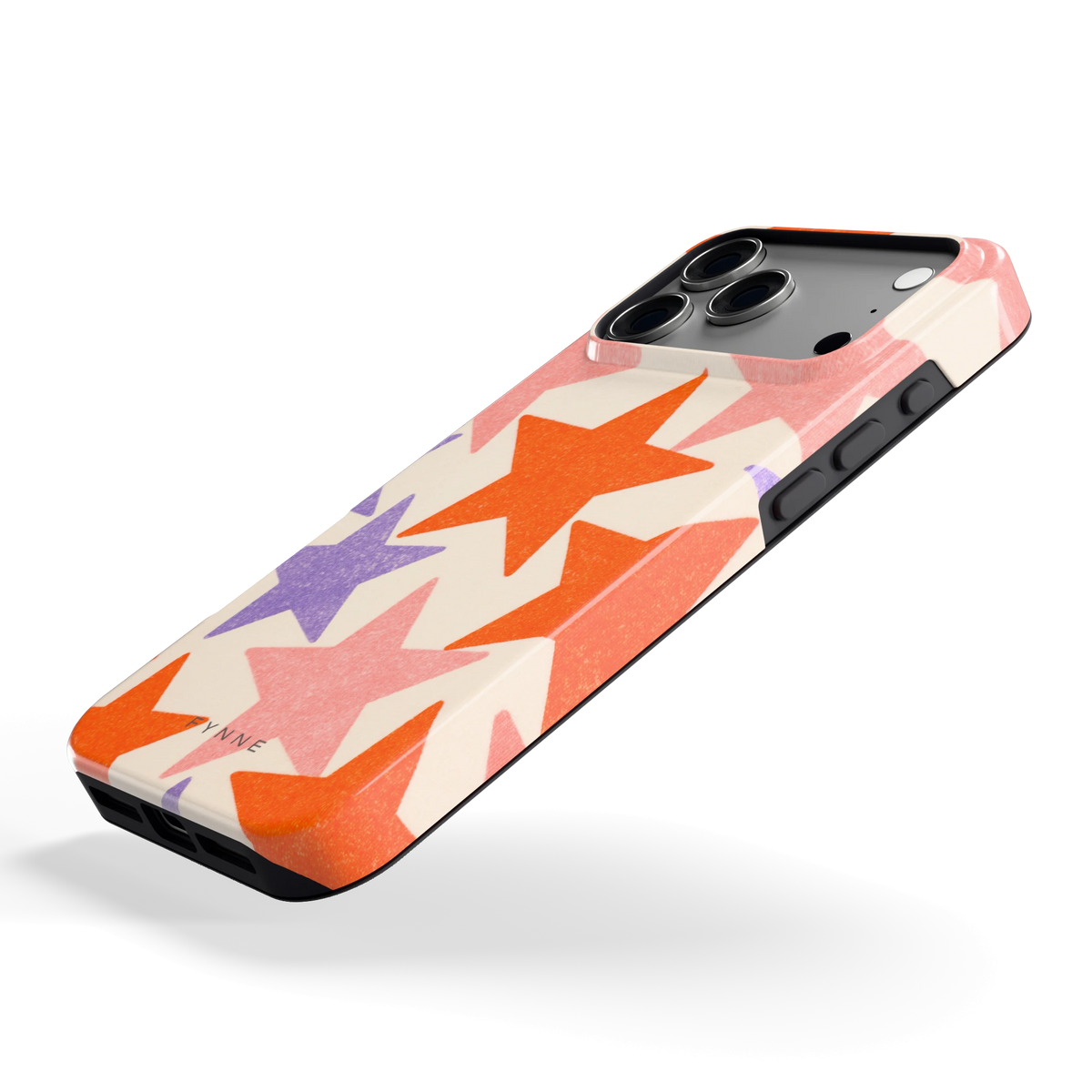 Grote sterren hoesje voor iPhone 17 Pro Max, schuin