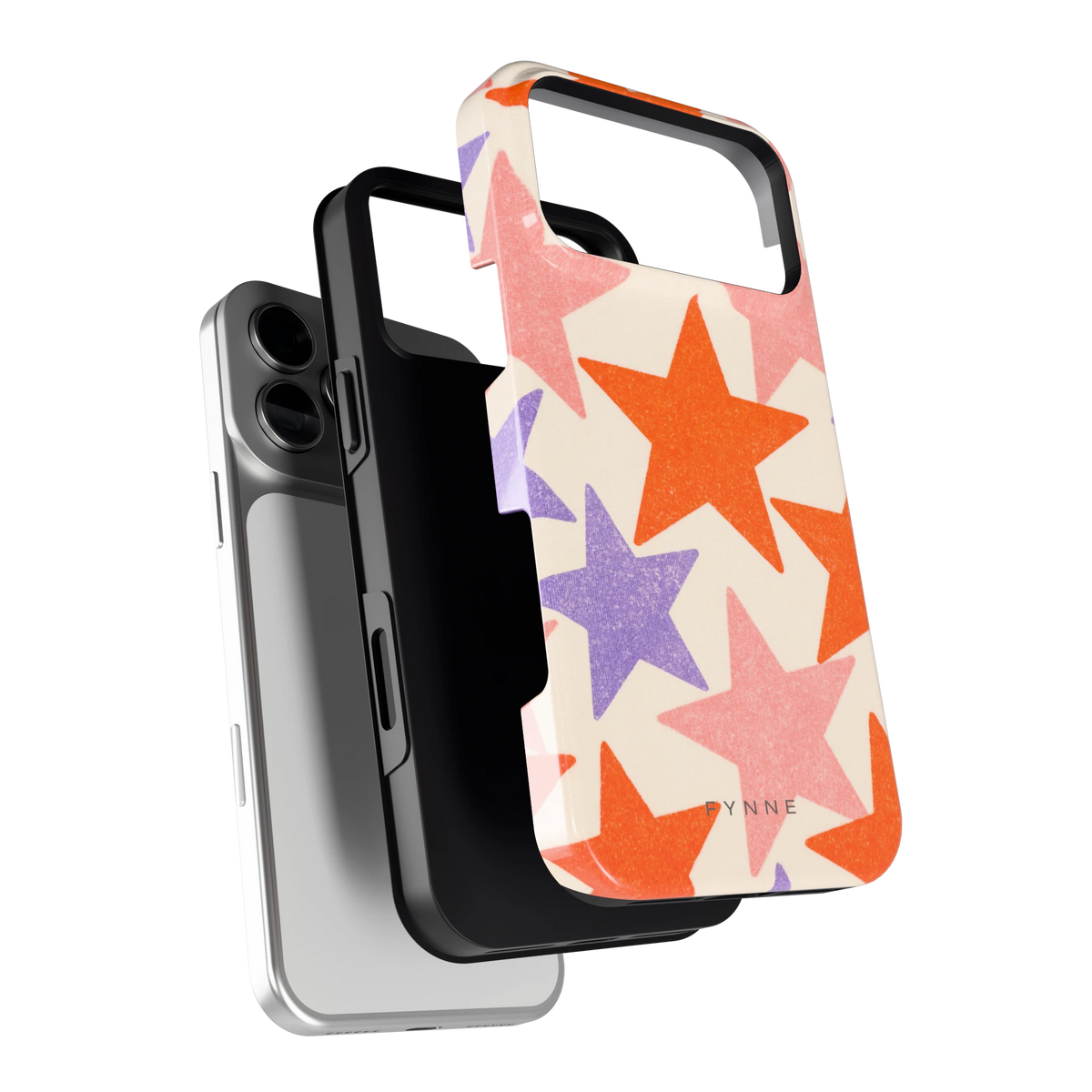 Grote sterren hoesje voor iPhone 18 Pro Max, los van de telefoon