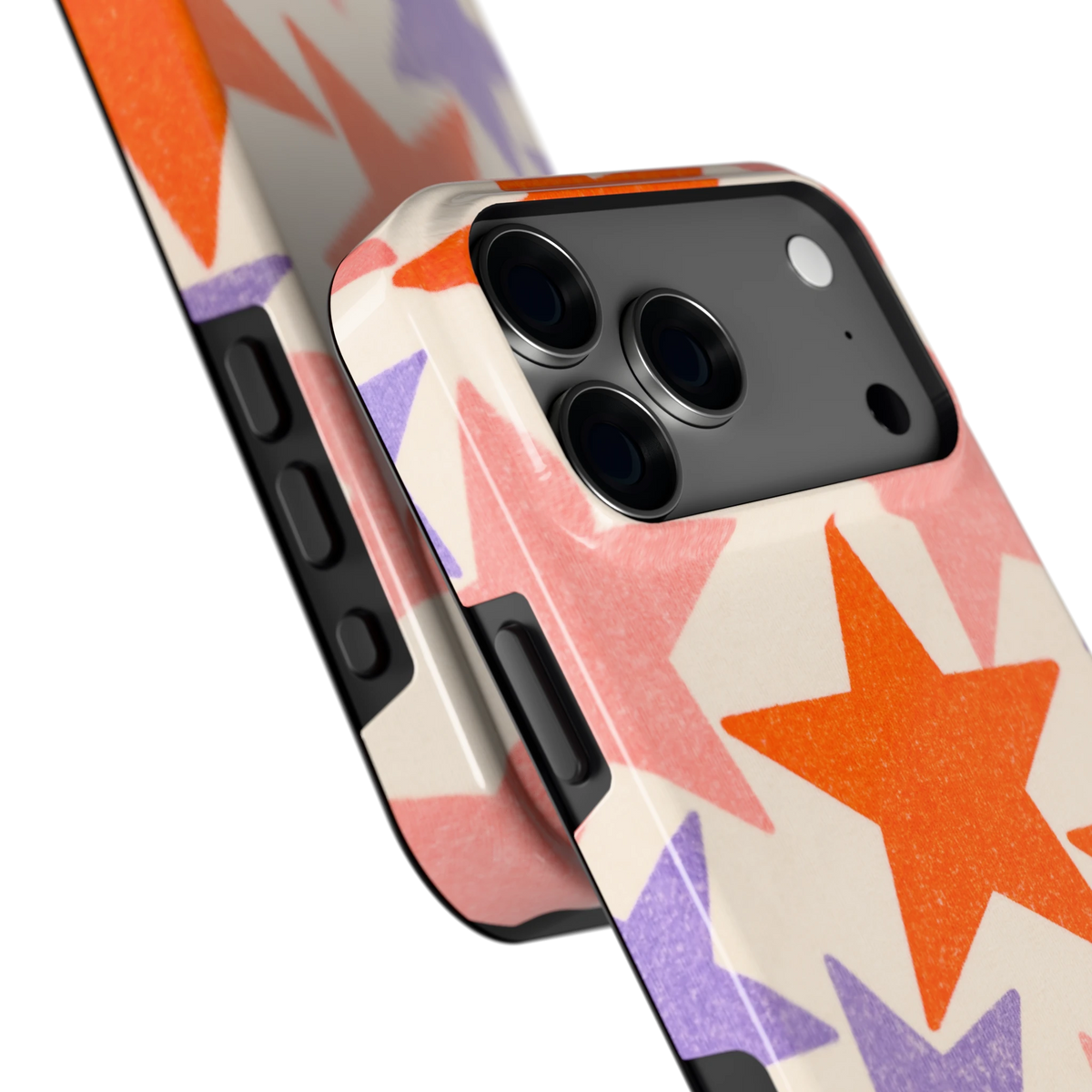 Grote sterren hoesje voor iPhone 18 Pro Max, close-up