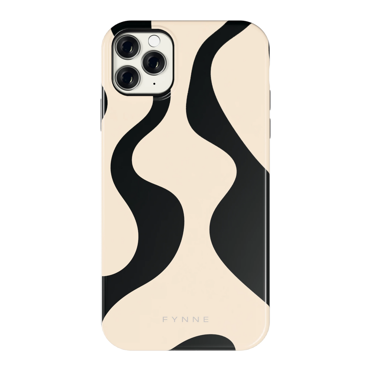 Zwarte golven hoesje voor iPhone 11 Pro Max, achterkant