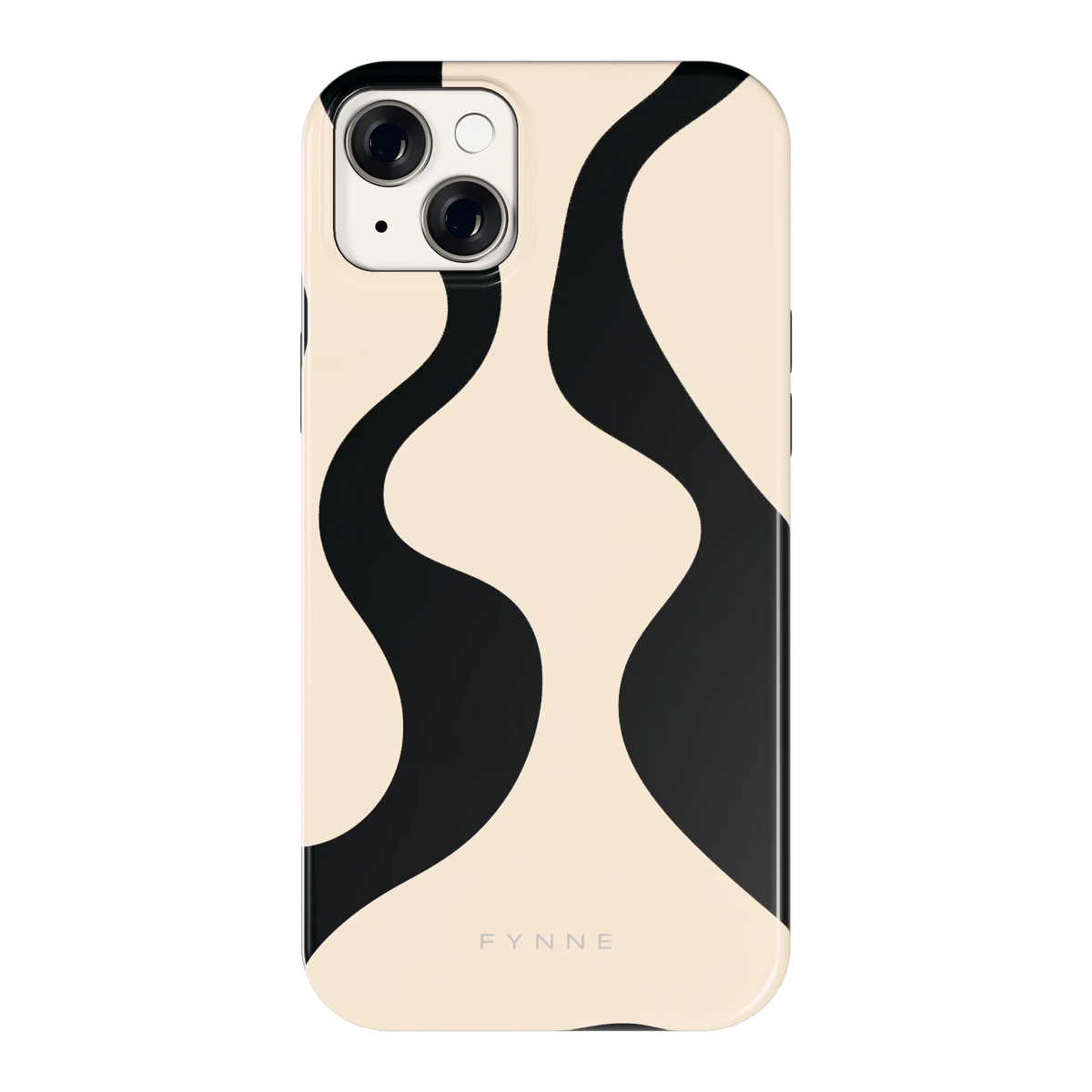 Zwarte golven hoesje voor iPhone 14 Plus, achterkant