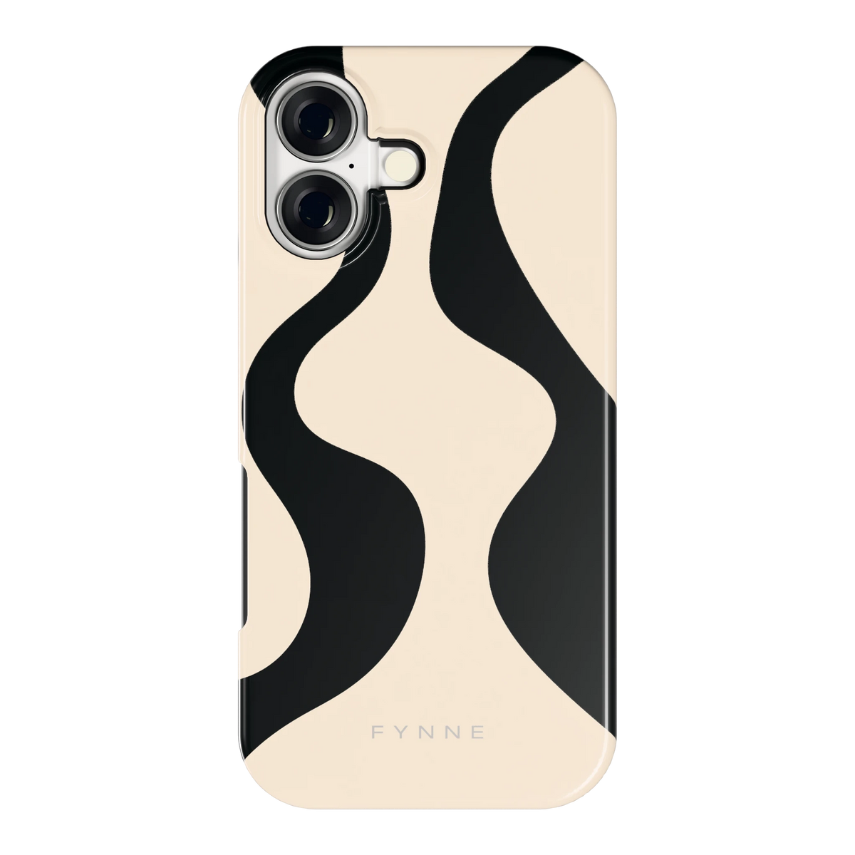 Zwarte golven hoesje voor iPhone 17, achterkant