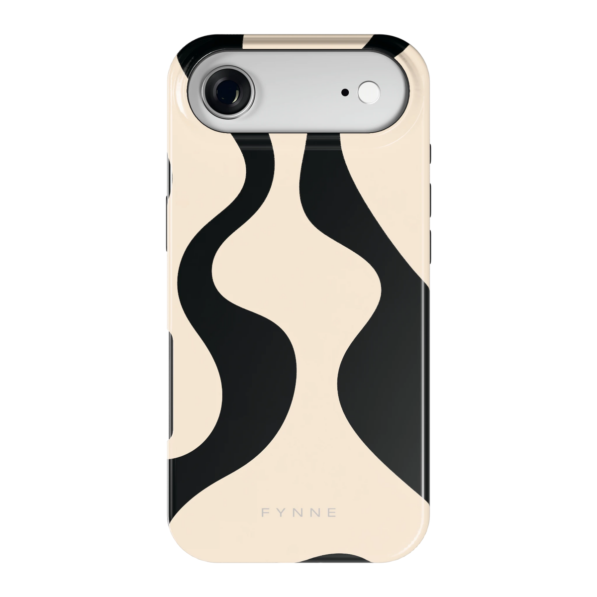 Zwarte golven hoesje voor iPhone Air, achterkant