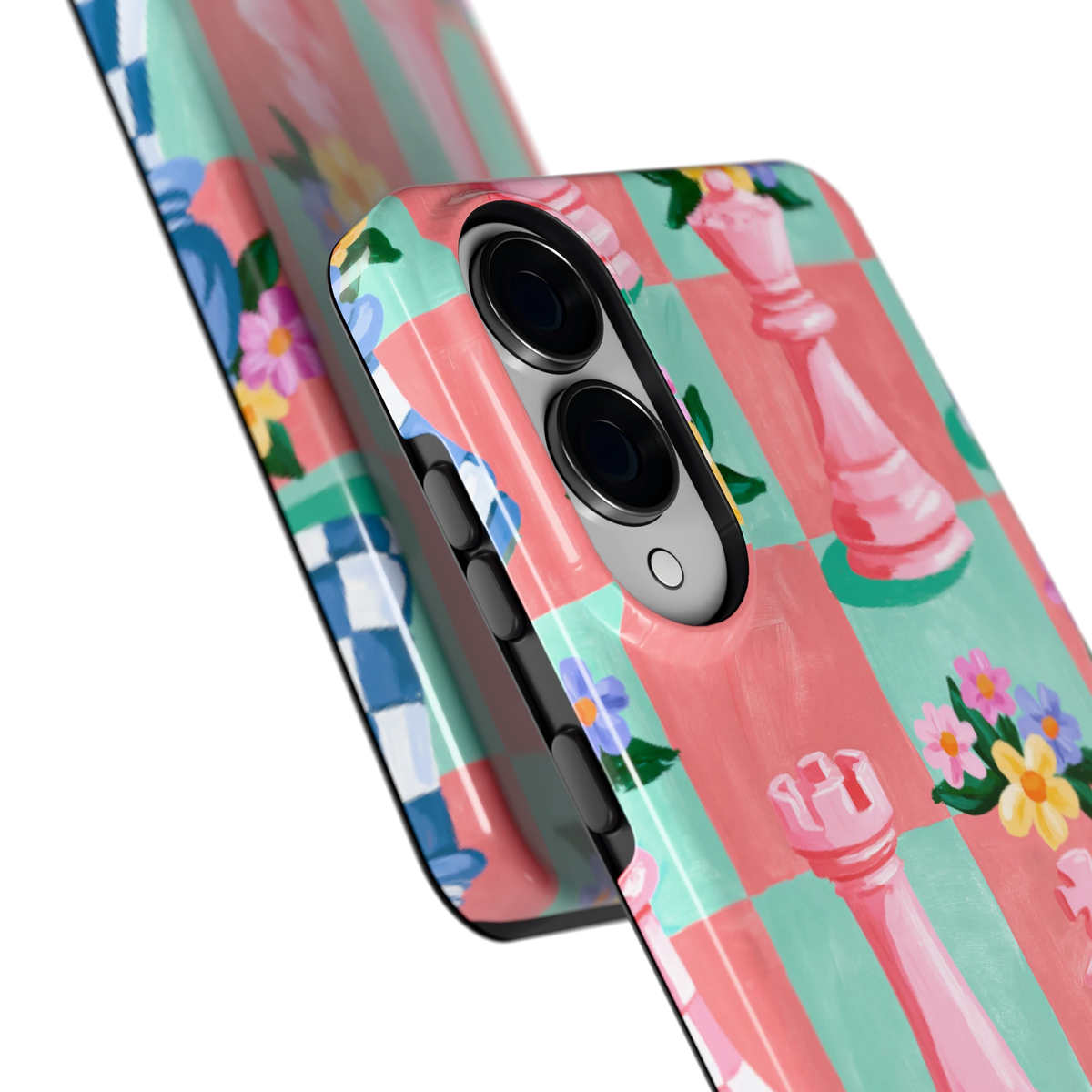 Bloeiend Schaakbord hoesje voor Galaxy S25 Edge, close-up
