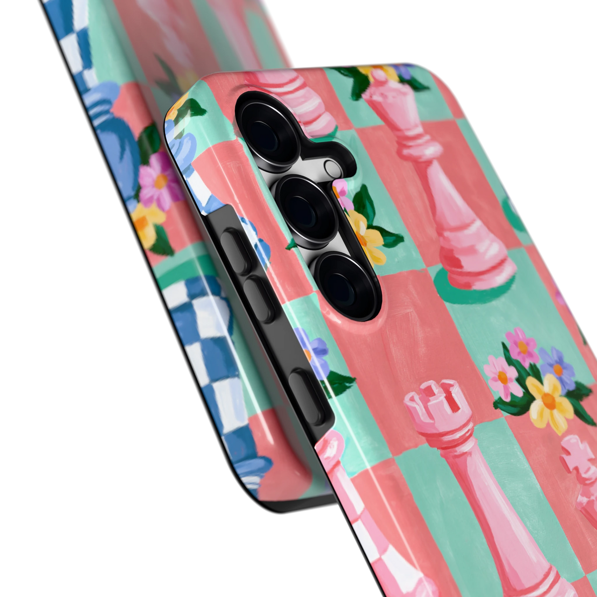 Bloeiend Schaakbord hoesje voor Galaxy S25 FE, close-up