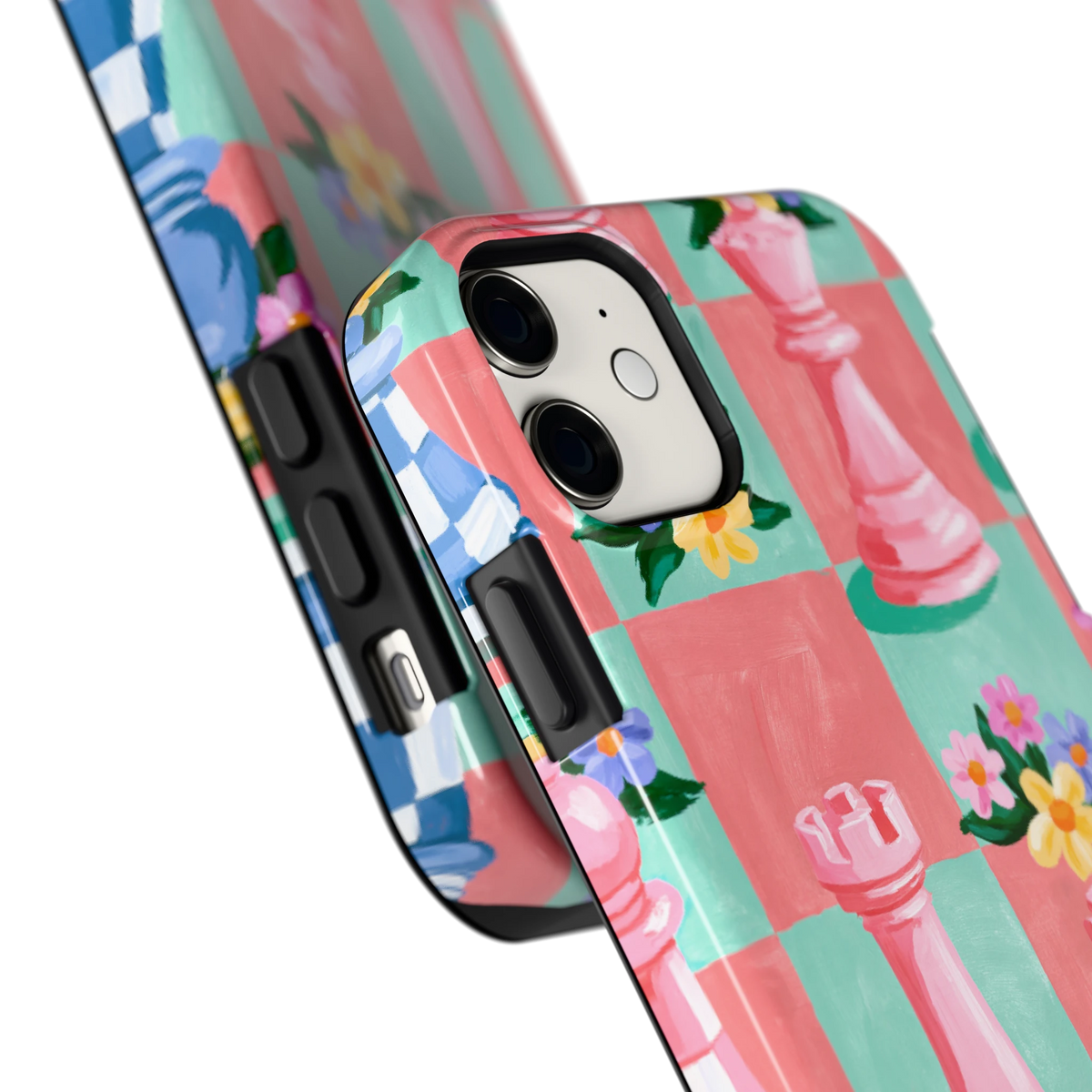 Bloeiend Schaakbord hoesje voor iPhone 11, close-up