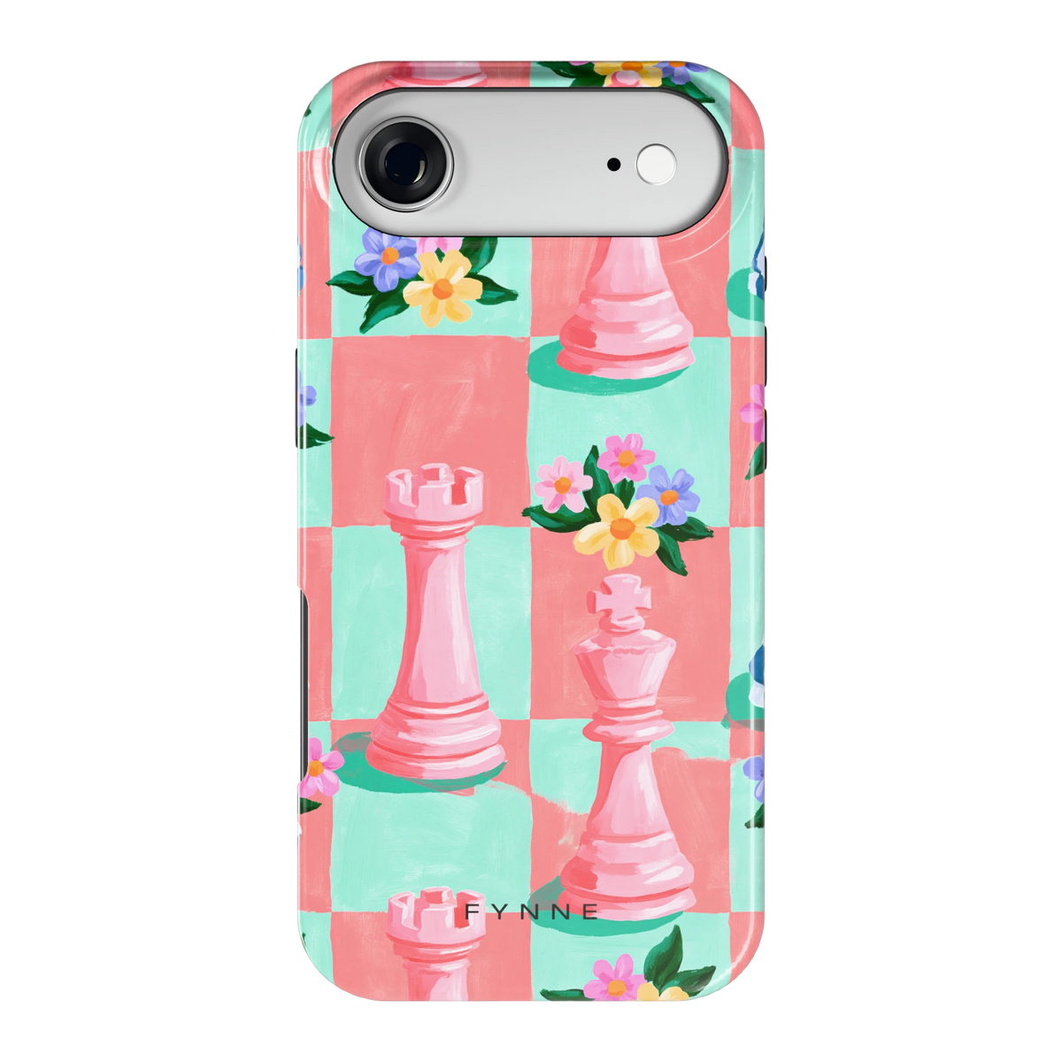 Bloeiend Schaakbord hoesje voor iPhone Air, achterkant