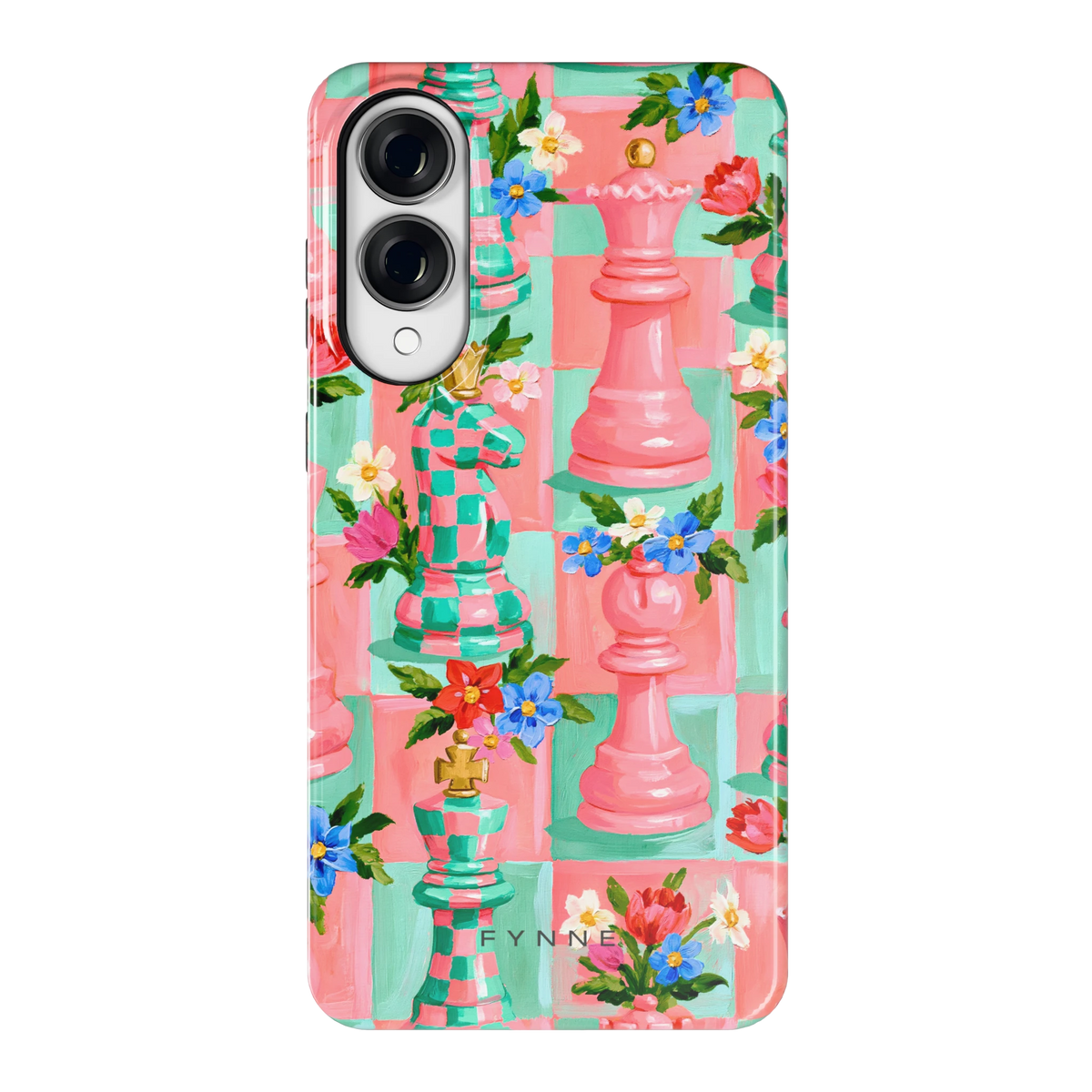 Bloeiend Schaakspel hoesje voor Galaxy S25 Edge, achterkant