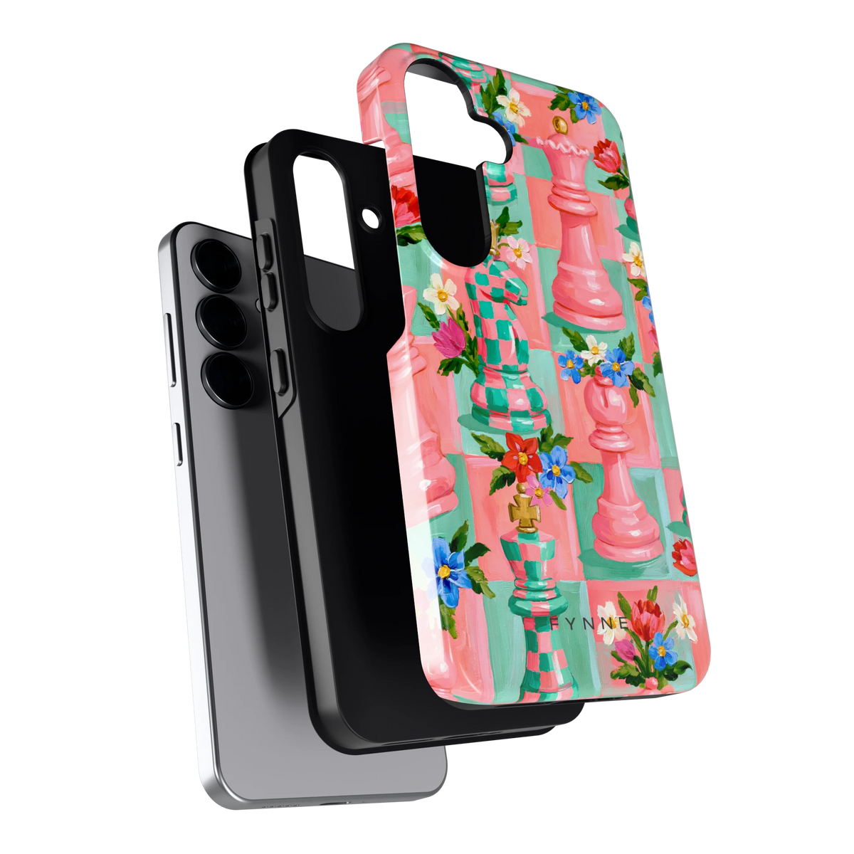 Bloeiend Schaakspel hoesje voor Galaxy S25, los van de telefoon