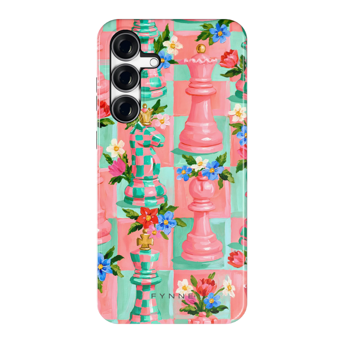 Bloeiend Schaakspel hoesje voor Galaxy S25 FE, achterkant