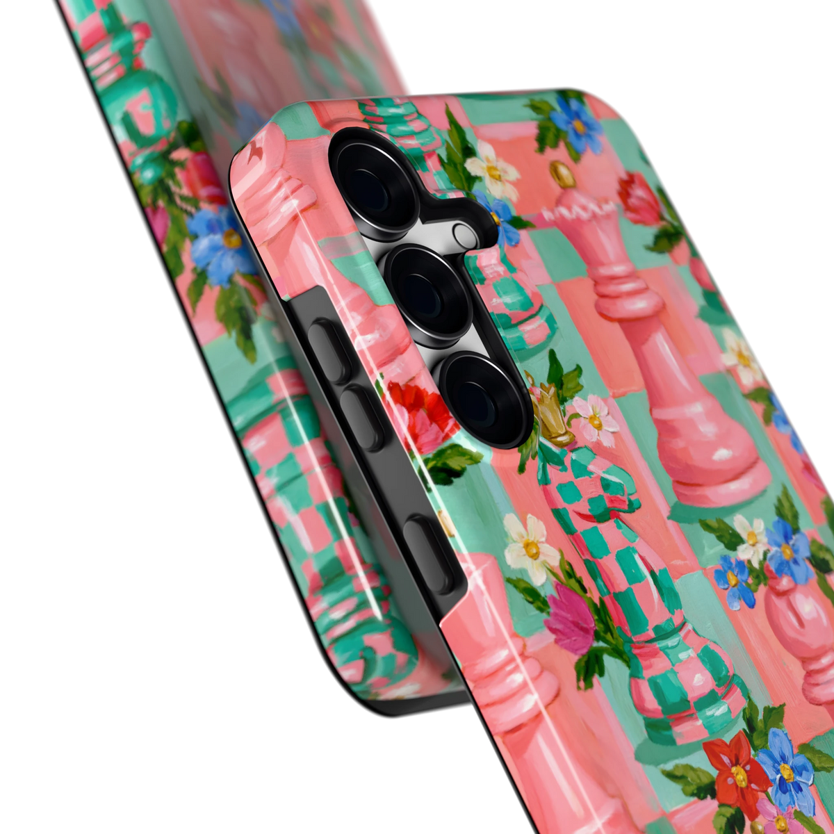 Bloeiend Schaakspel hoesje voor Galaxy S25 FE, close-up