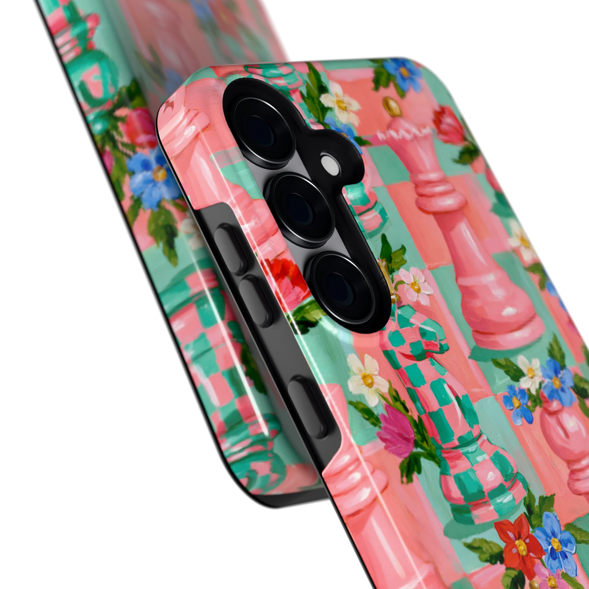 Bloeiend Schaakspel hoesje voor Galaxy S25, close-up