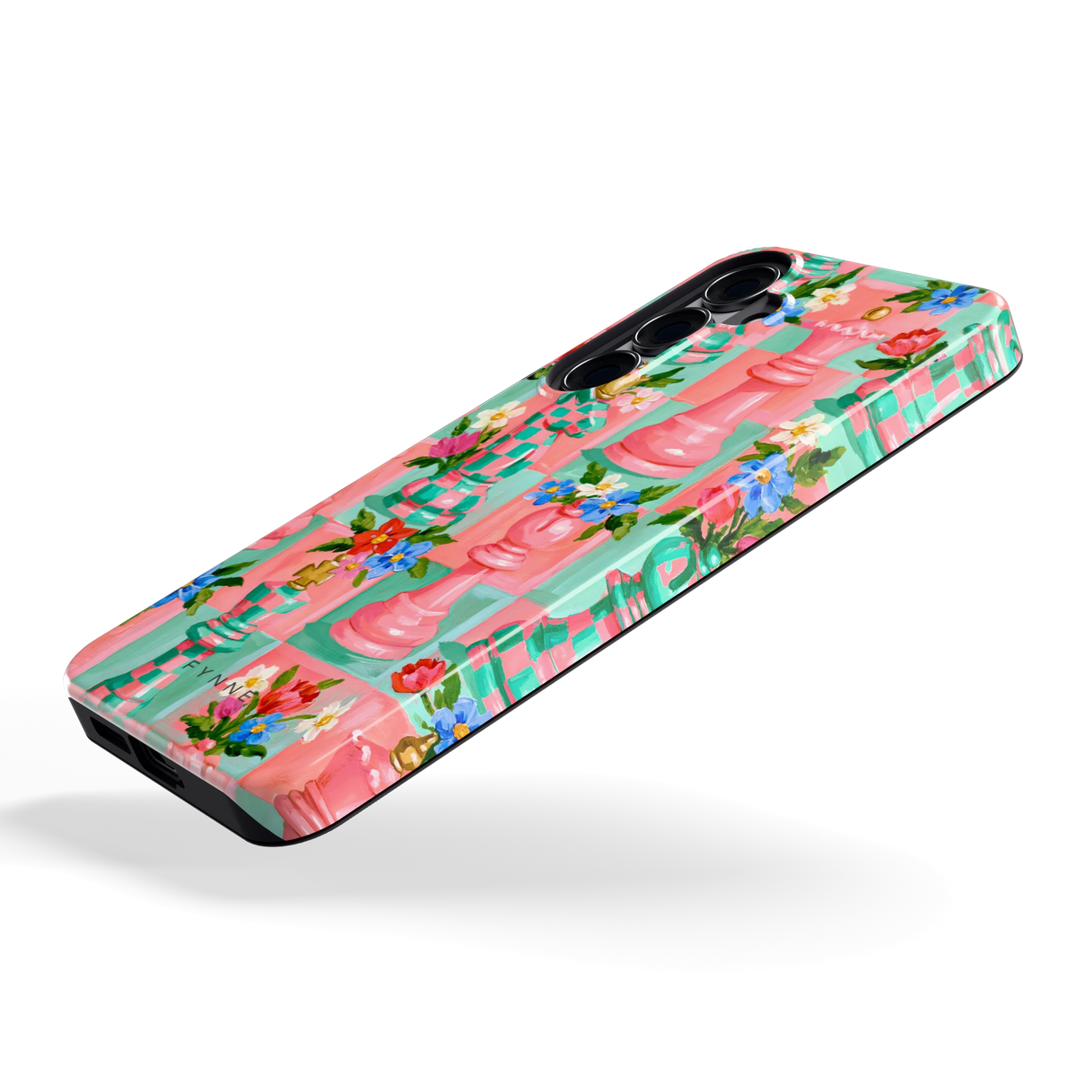 Bloeiend Schaakspel hoesje voor Galaxy S25+, schuin