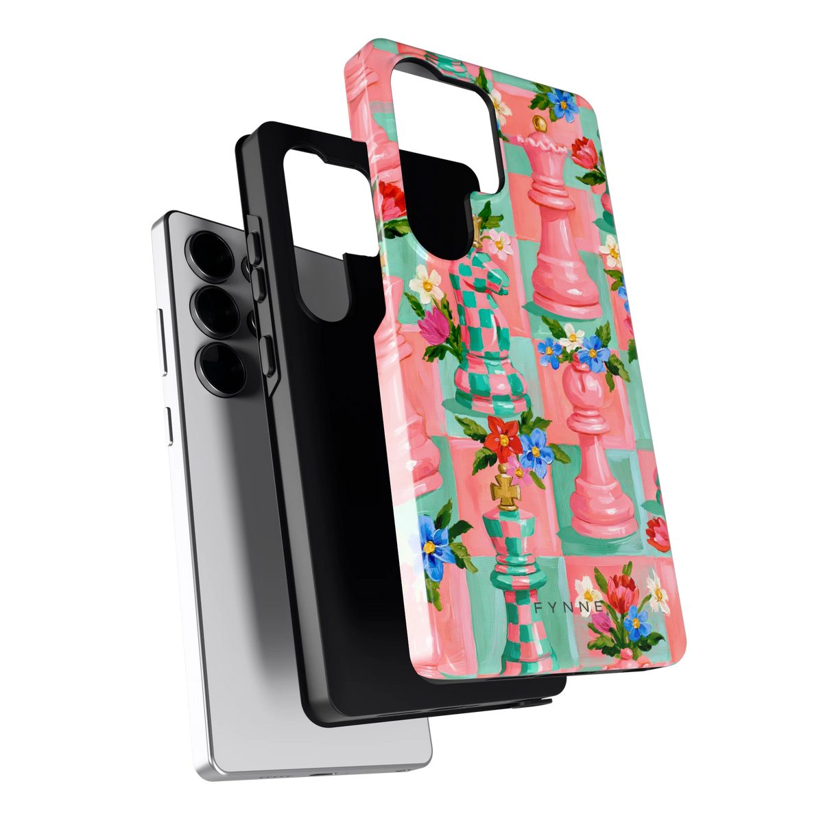Bloeiend Schaakspel hoesje voor Galaxy S25 Ultra, los van de telefoon