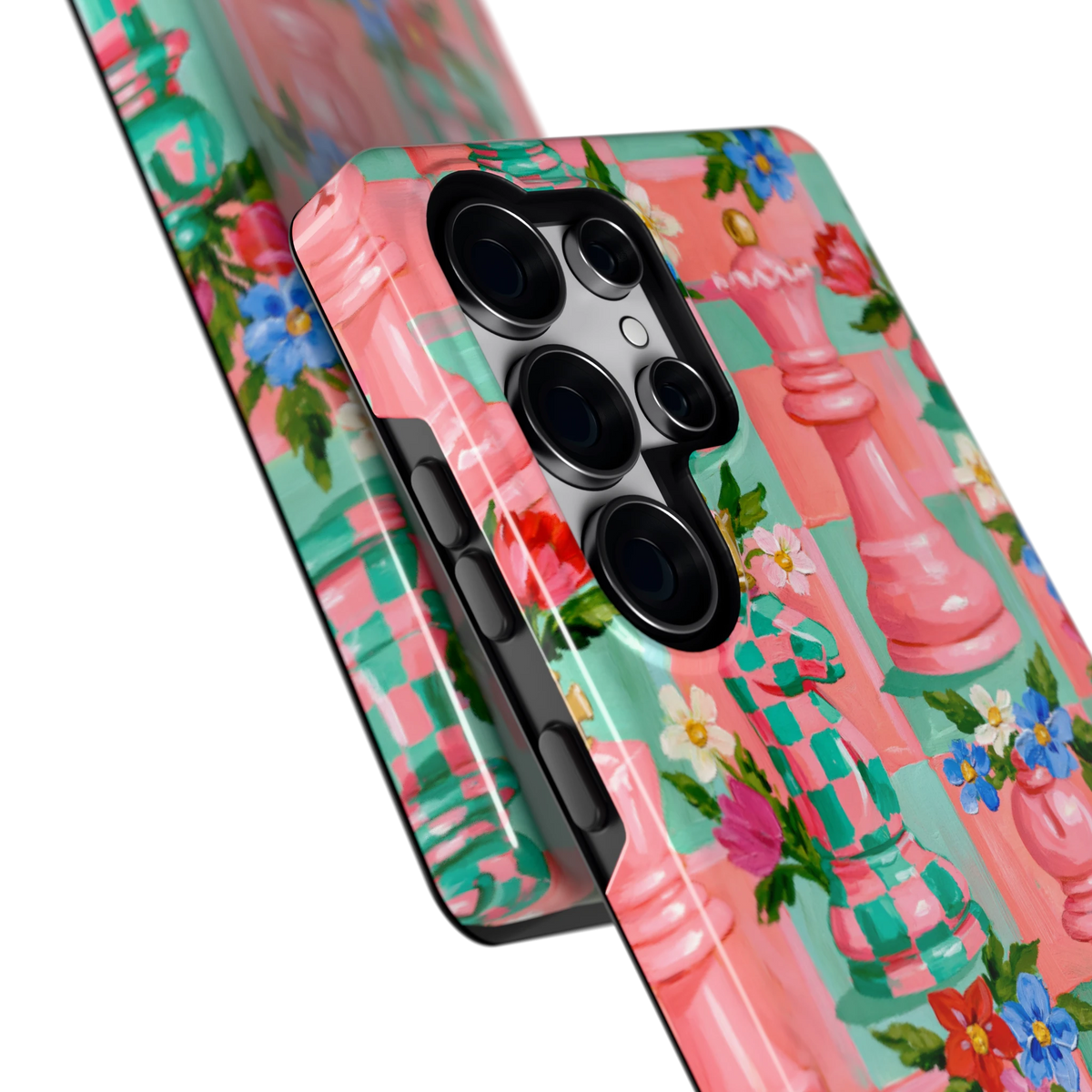 Bloeiend Schaakspel hoesje voor Galaxy S25 Ultra, close-up