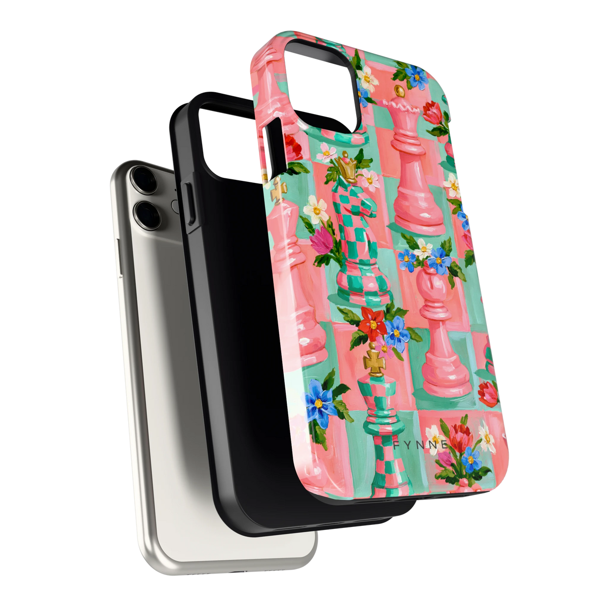 Bloeiend Schaakspel hoesje voor iPhone 11, los van de telefoon