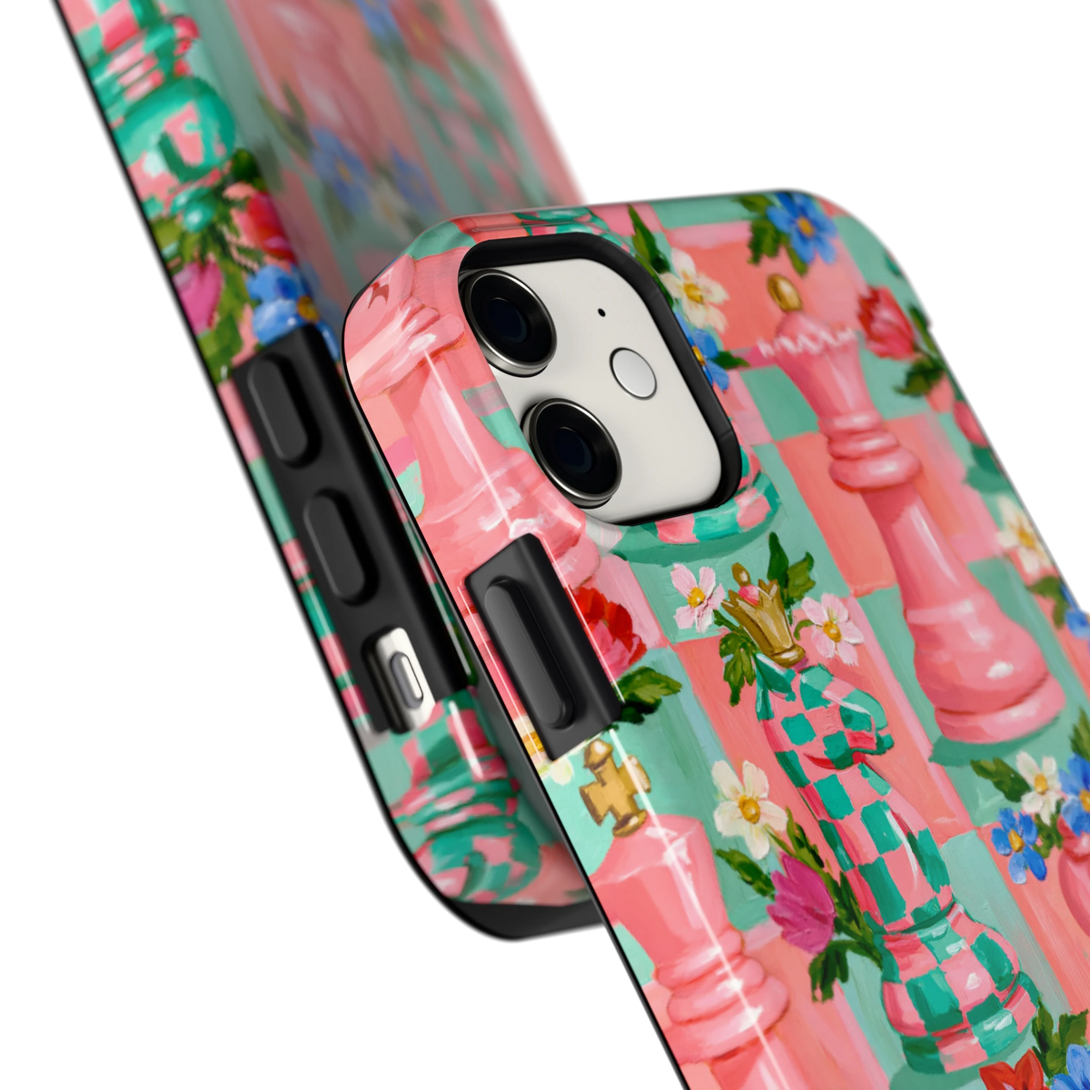 Bloeiend Schaakspel hoesje voor iPhone 11, close-up