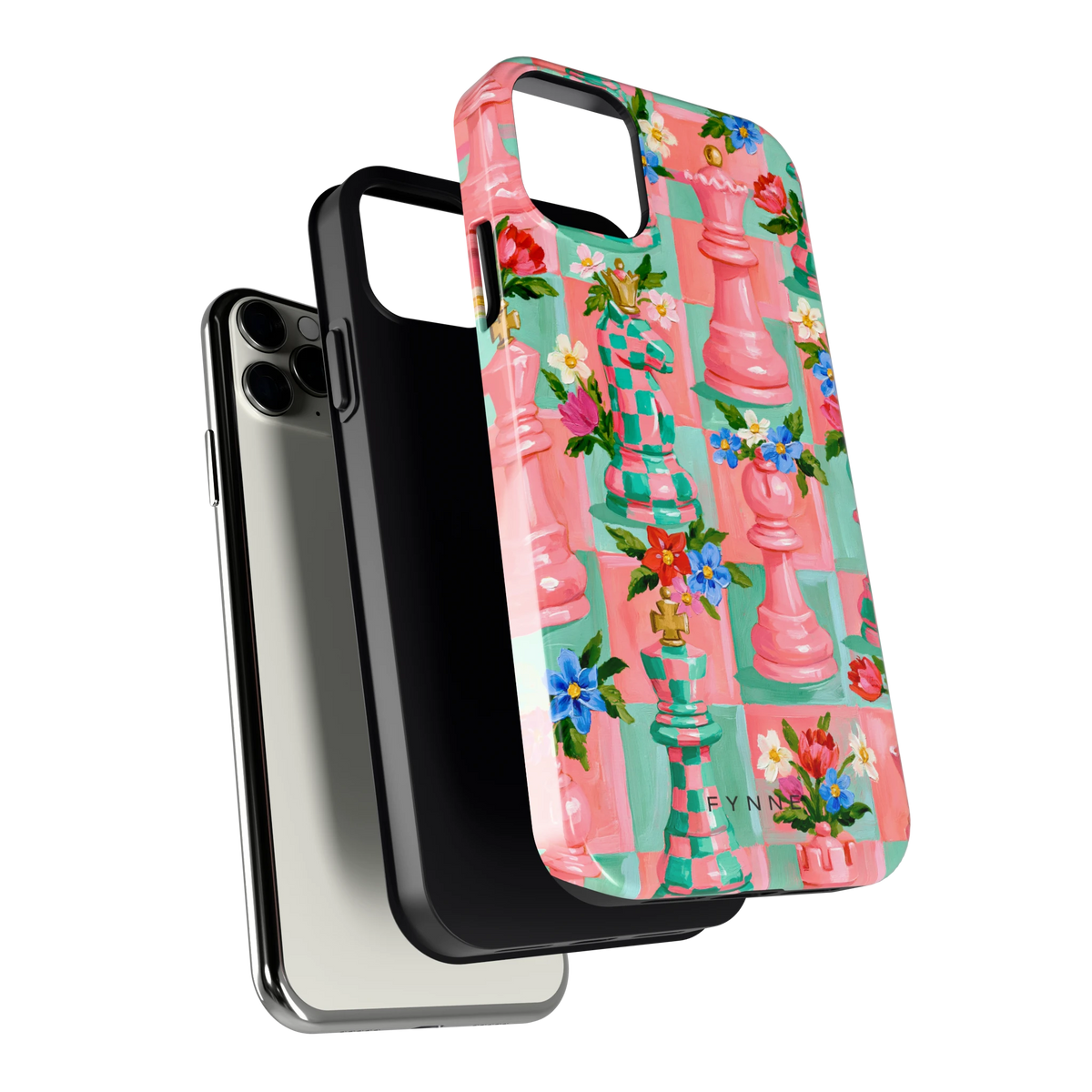 Bloeiend Schaakspel hoesje voor iPhone 11 Pro Max, los van de telefoon