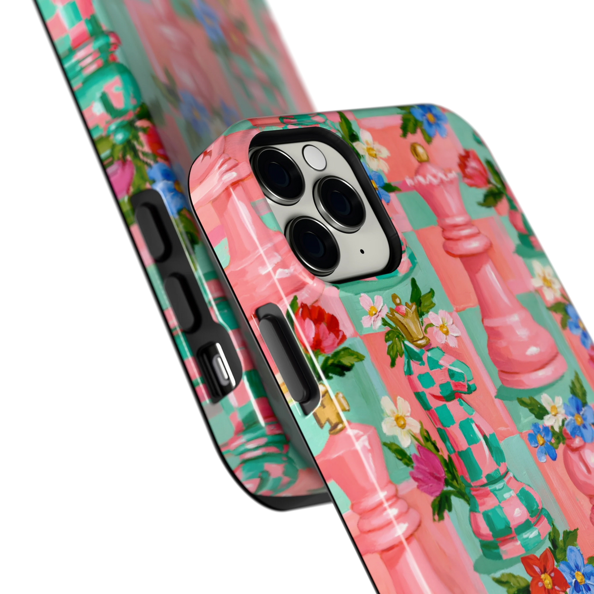 Bloeiend Schaakspel hoesje voor iPhone 11 Pro Max, close-up