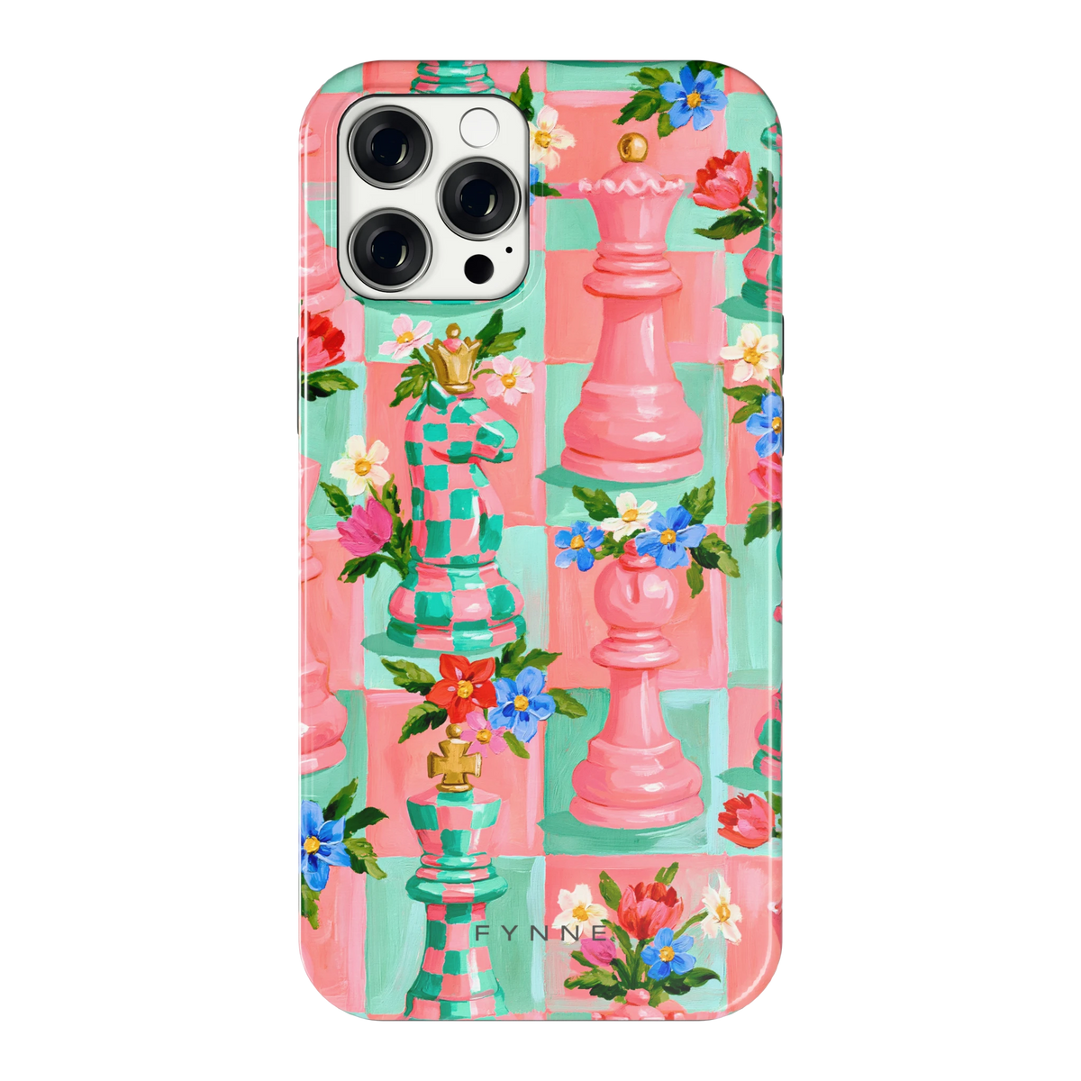 Bloeiend Schaakspel hoesje voor iPhone 12 Pro Max, achterkant