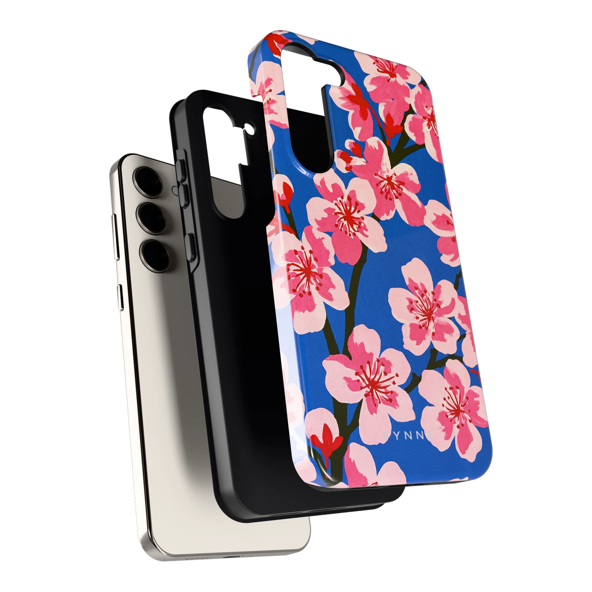 Blauwe Bloesem hoesje voor Galaxy S23+, los van de telefoon