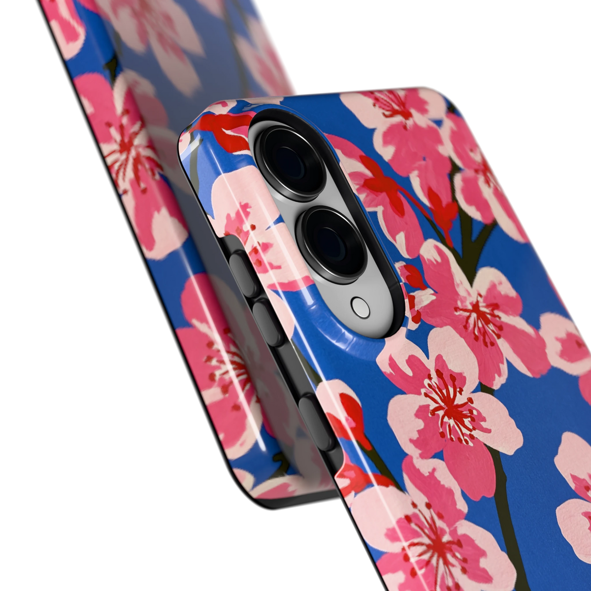Blauwe Bloesem hoesje voor Galaxy S25 Edge, close-up