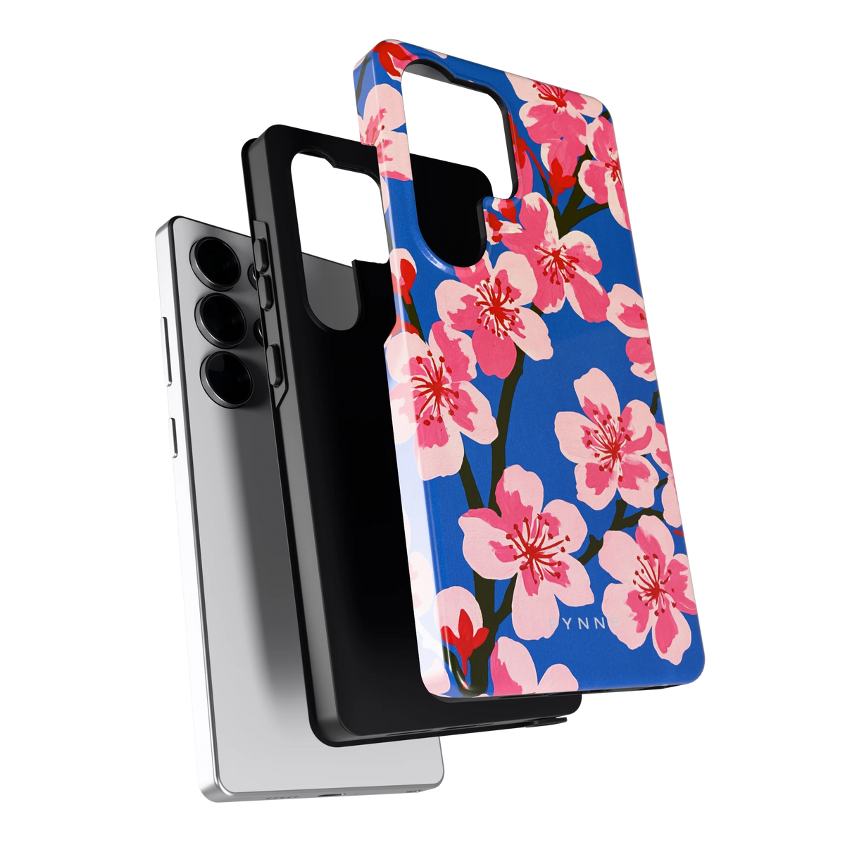 Blauwe Bloesem hoesje voor Galaxy S25 Ultra, los van de telefoon