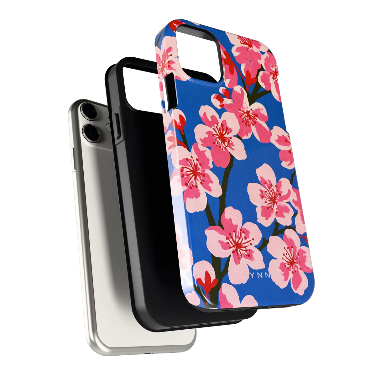 Blauwe Bloesem hoesje voor iPhone 11, los van de telefoon