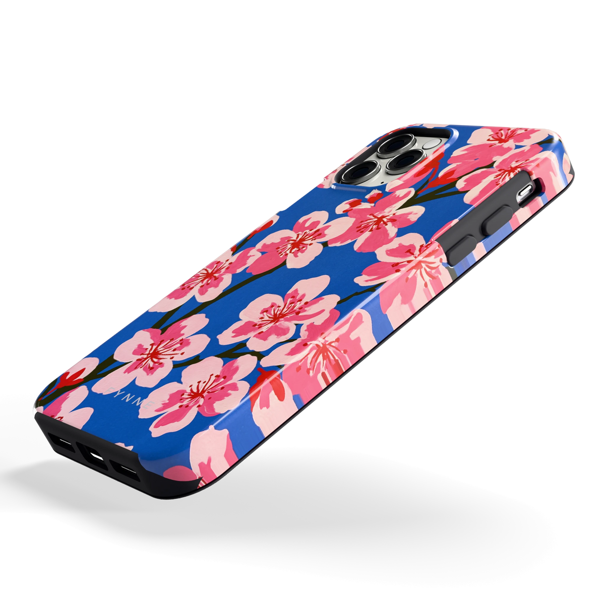 Blauwe Bloesem hoesje voor iPhone 11 Pro, schuin