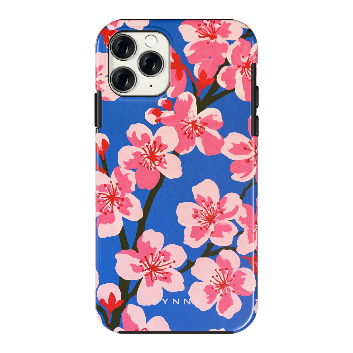 Blauwe Bloesem hoesje voor iPhone 11 Pro, achterkant