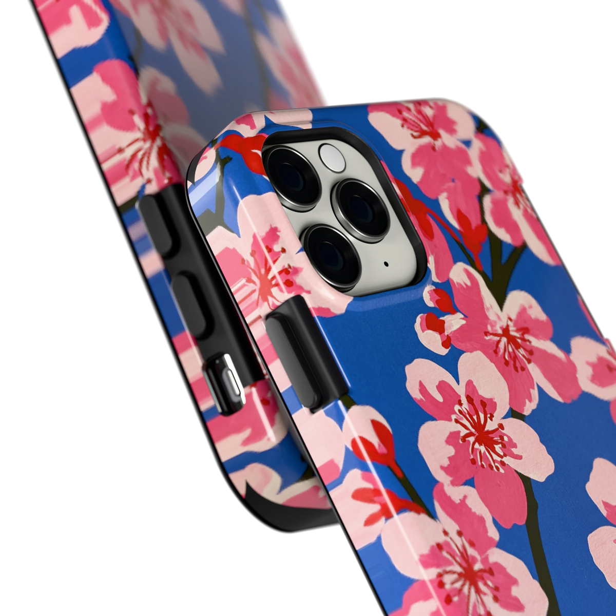 Blauwe Bloesem hoesje voor iPhone 11 Pro, close-up