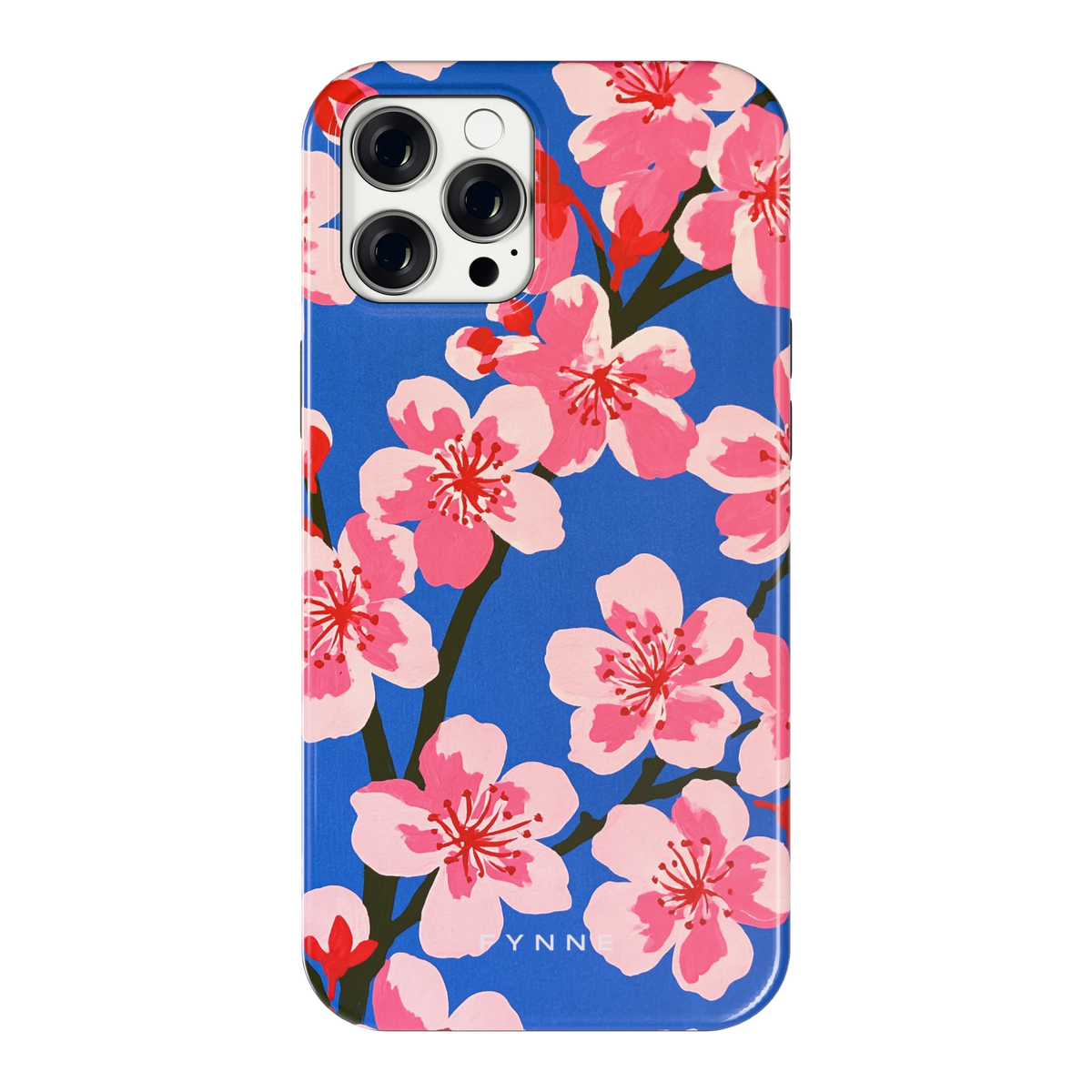 Blauwe Bloesem hoesje voor iPhone 12 Pro Max, achterkant
