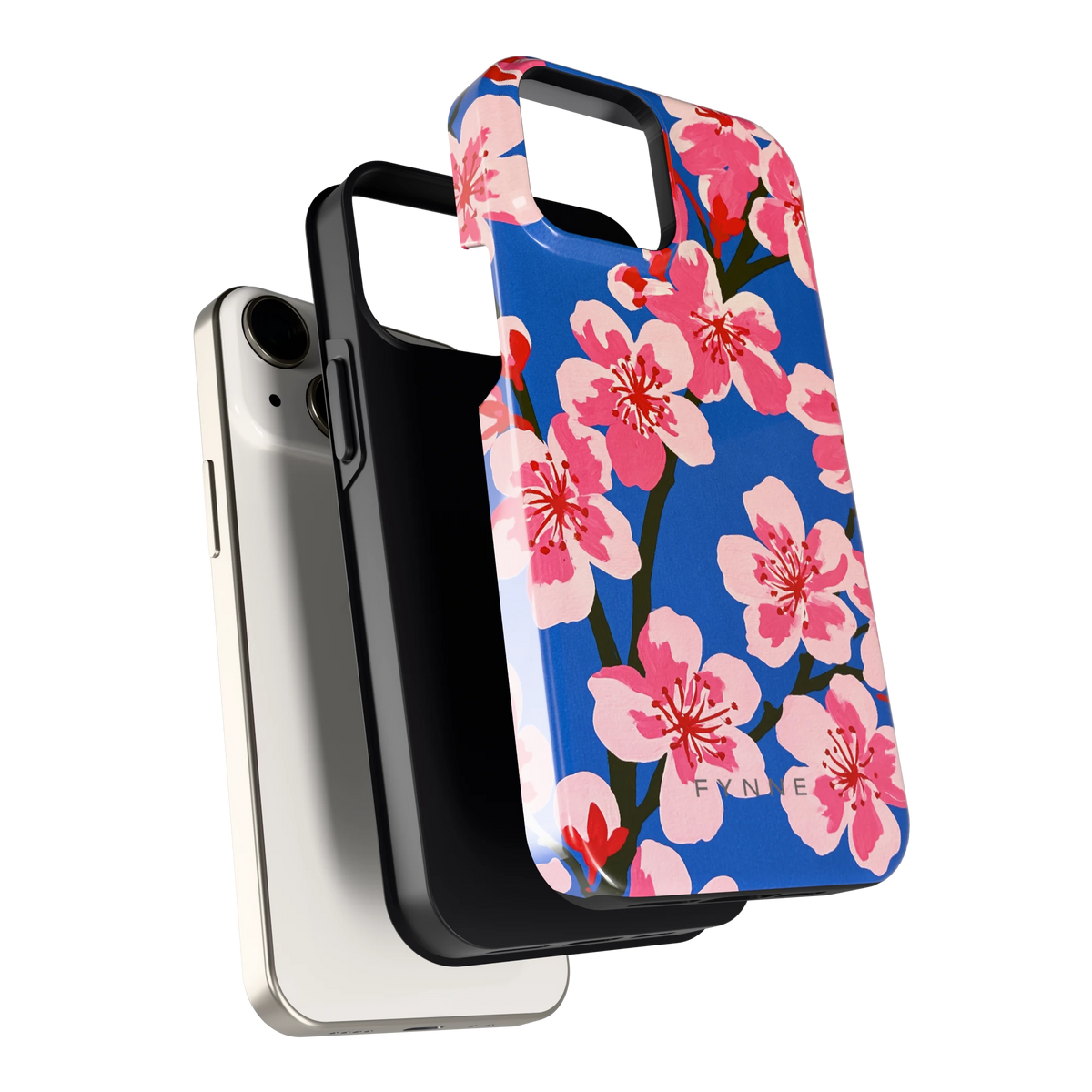 Blauwe Bloesem hoesje voor iPhone 13 mini, los van de telefoon