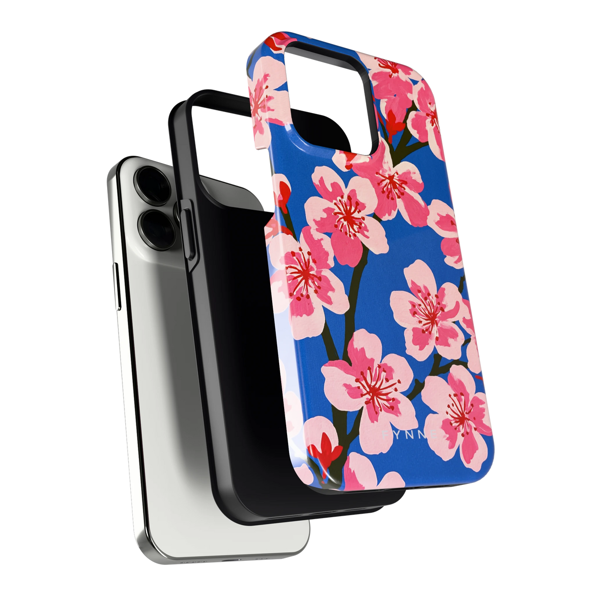 Blauwe Bloesem hoesje voor iPhone 13 Pro, los van de telefoon