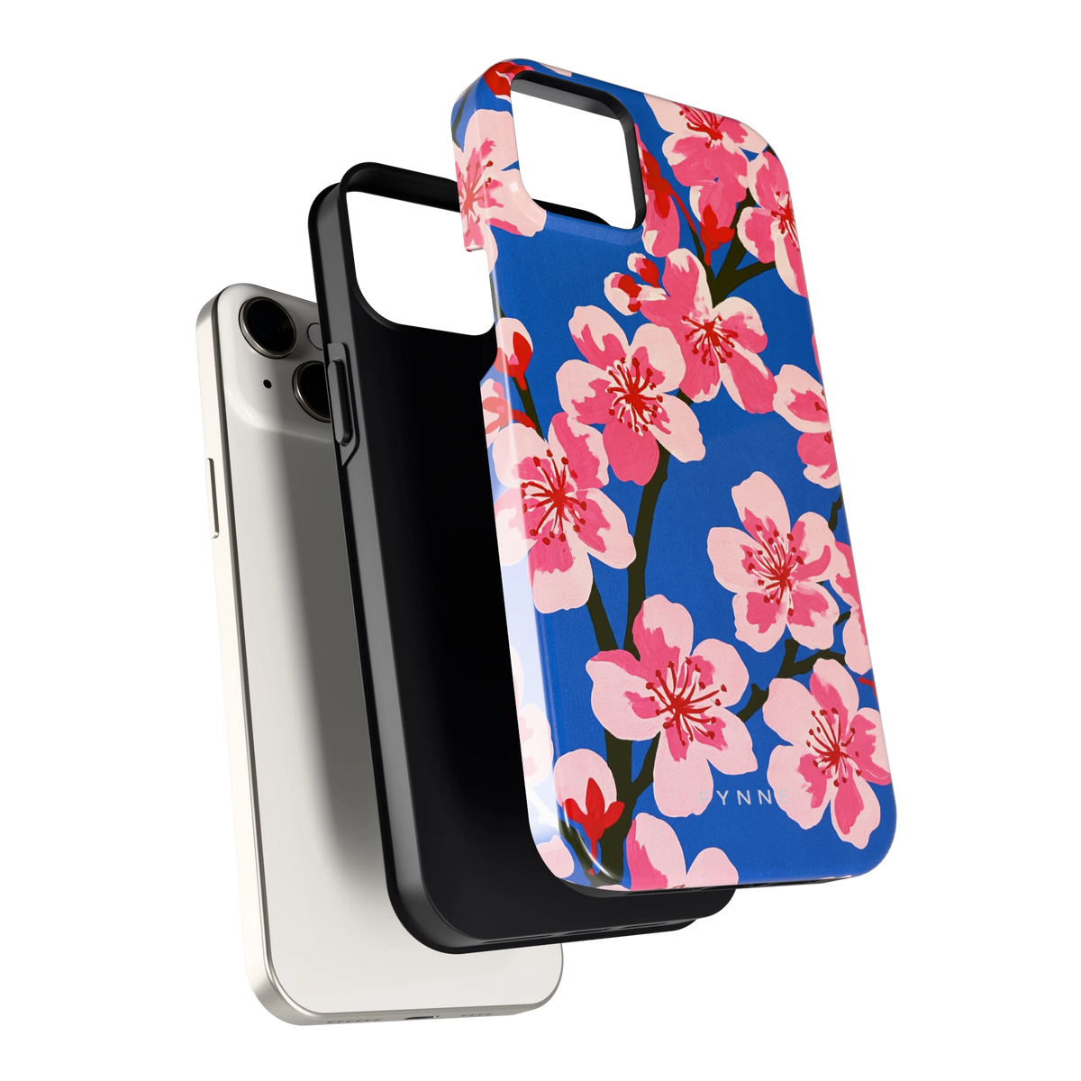 Blauwe Bloesem hoesje voor iPhone 14 Plus, los van de telefoon