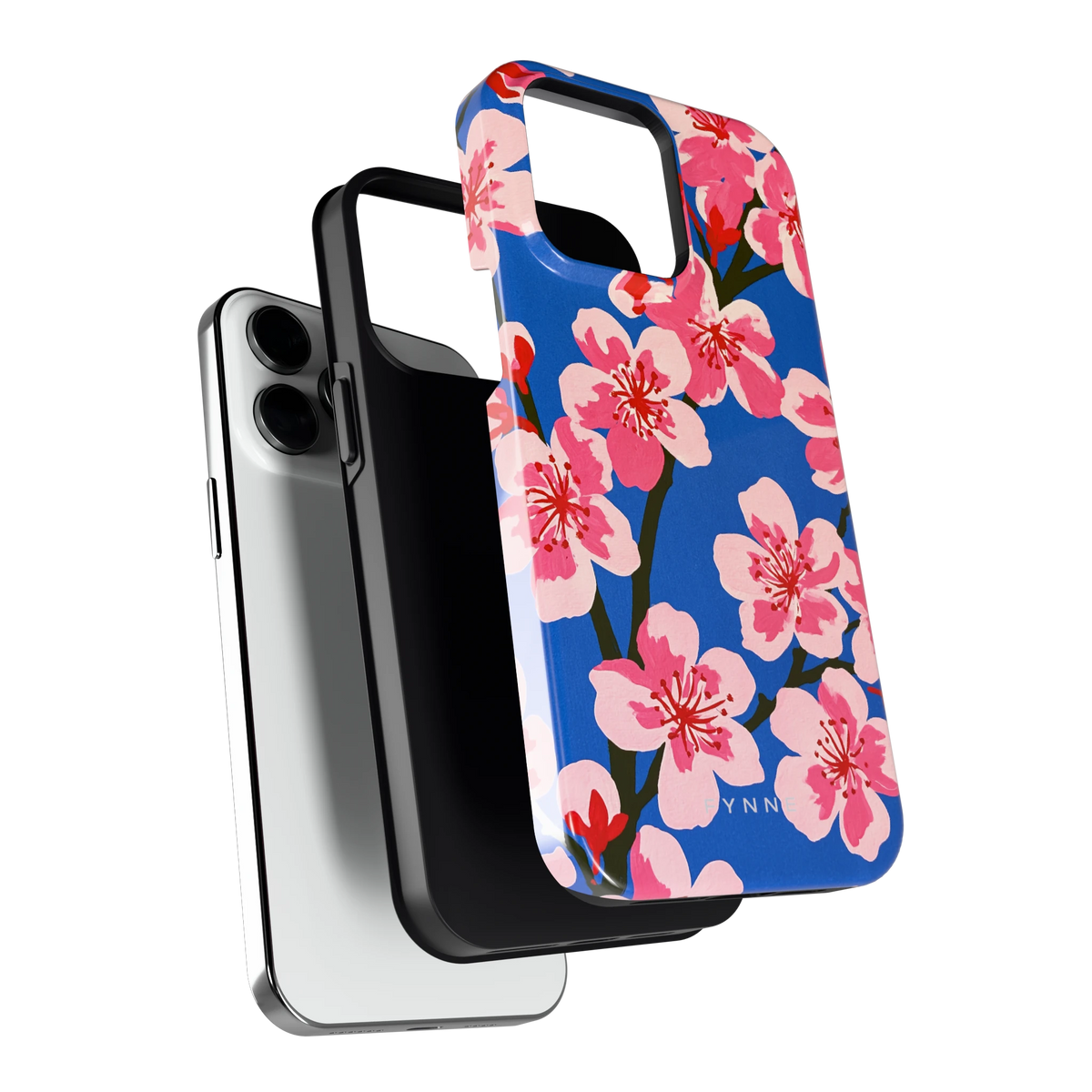 Blauwe Bloesem hoesje voor iPhone 14 Pro Max, los van de telefoon