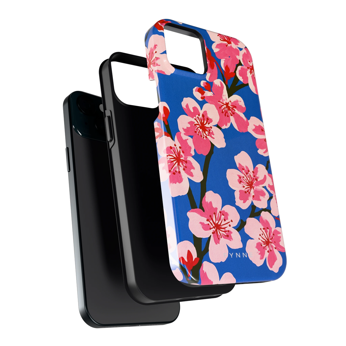 Blauwe Bloesem hoesje voor iPhone 15 Plus, los van de telefoon